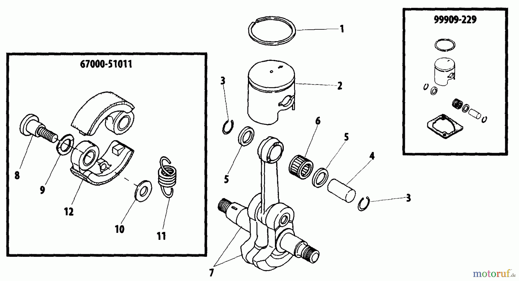Shindaiwa Trimmer, Faden / Bürste 22F - Shindaiwa String Trimmer Clutch, Piston