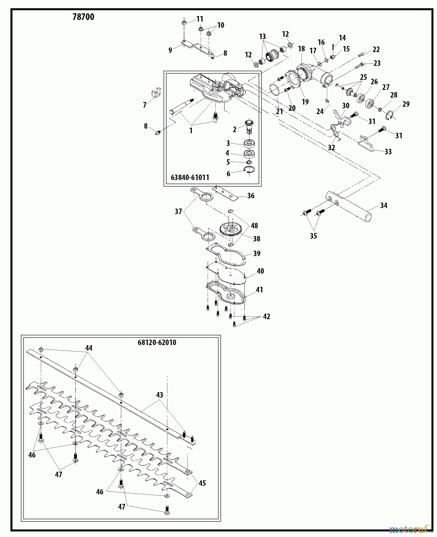 Shindaiwa Trimmer, Faden / Bürste 78700 - Shindaiwa Articulating Hedge Trimmer Attachment Gearcase