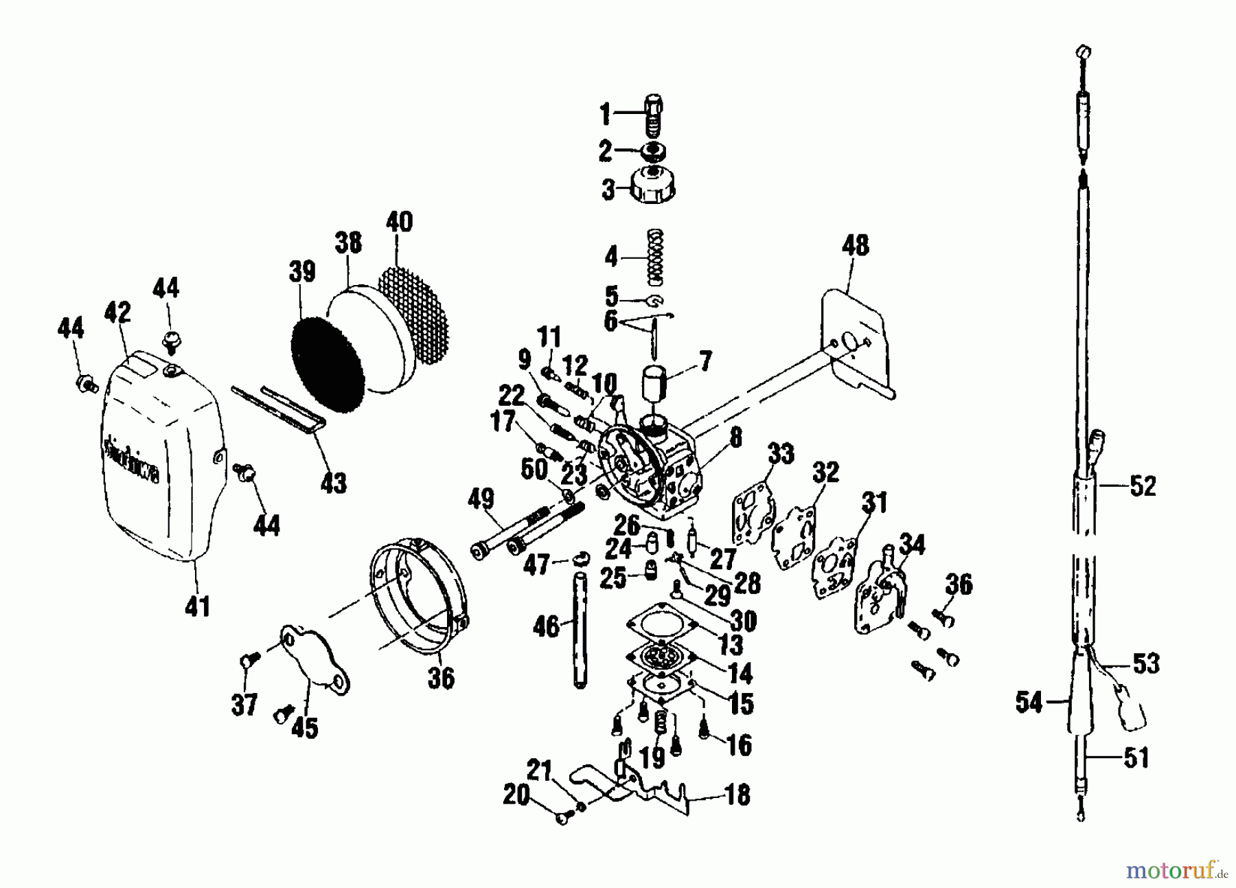Shindaiwa Trimmer, Faden / Bürste B40 - Shindaiwa Carburetor