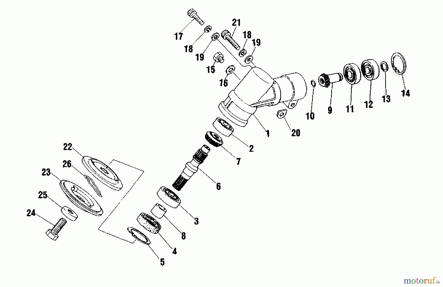 Shindaiwa Trimmer, Faden / Bürste B40 - Shindaiwa Gearcase