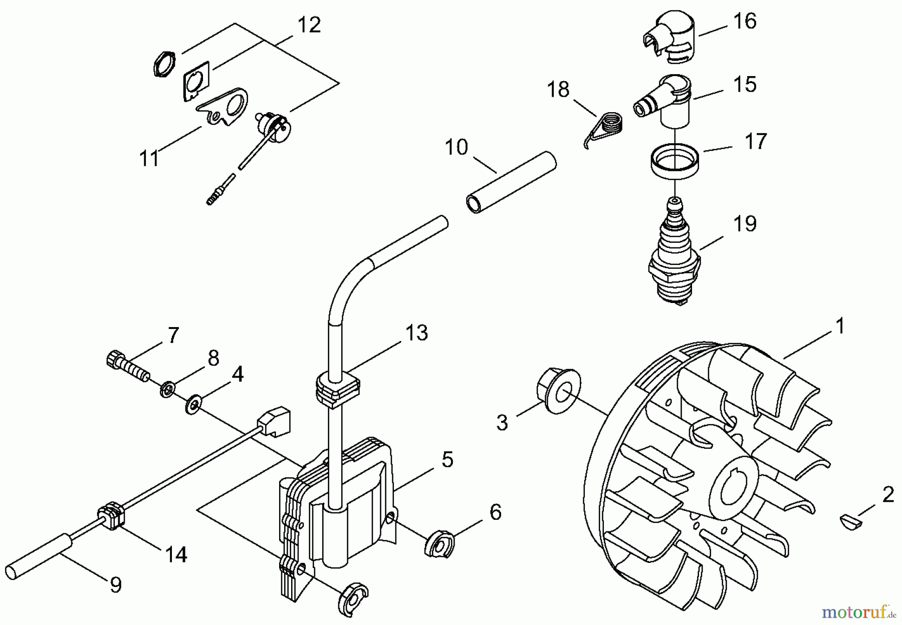 Shindaiwa Trimmer, Faden / Bürste B45 - Shindaiwa Flywheel / Ignition Coil