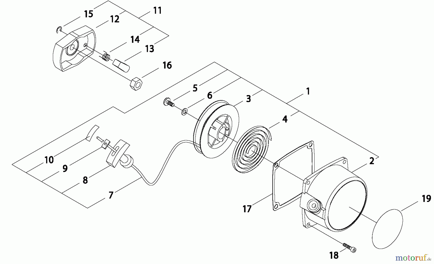  Shindaiwa Trimmer, Faden / Bürste B450 AUS - Shindaiwa String Trimmer / Brush Cutter, S/N: 9023591 - 9093850 Starter