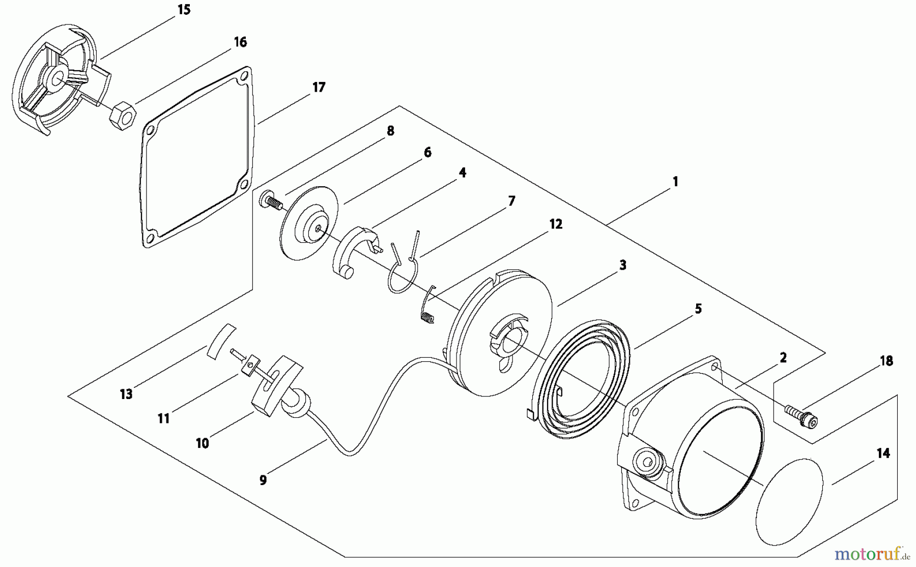  Shindaiwa Trimmer, Faden / Bürste B450 EMC - Shindaiwa String Trimmer / Brush Cutter, S/N: 9016415 - 9098884 Starter