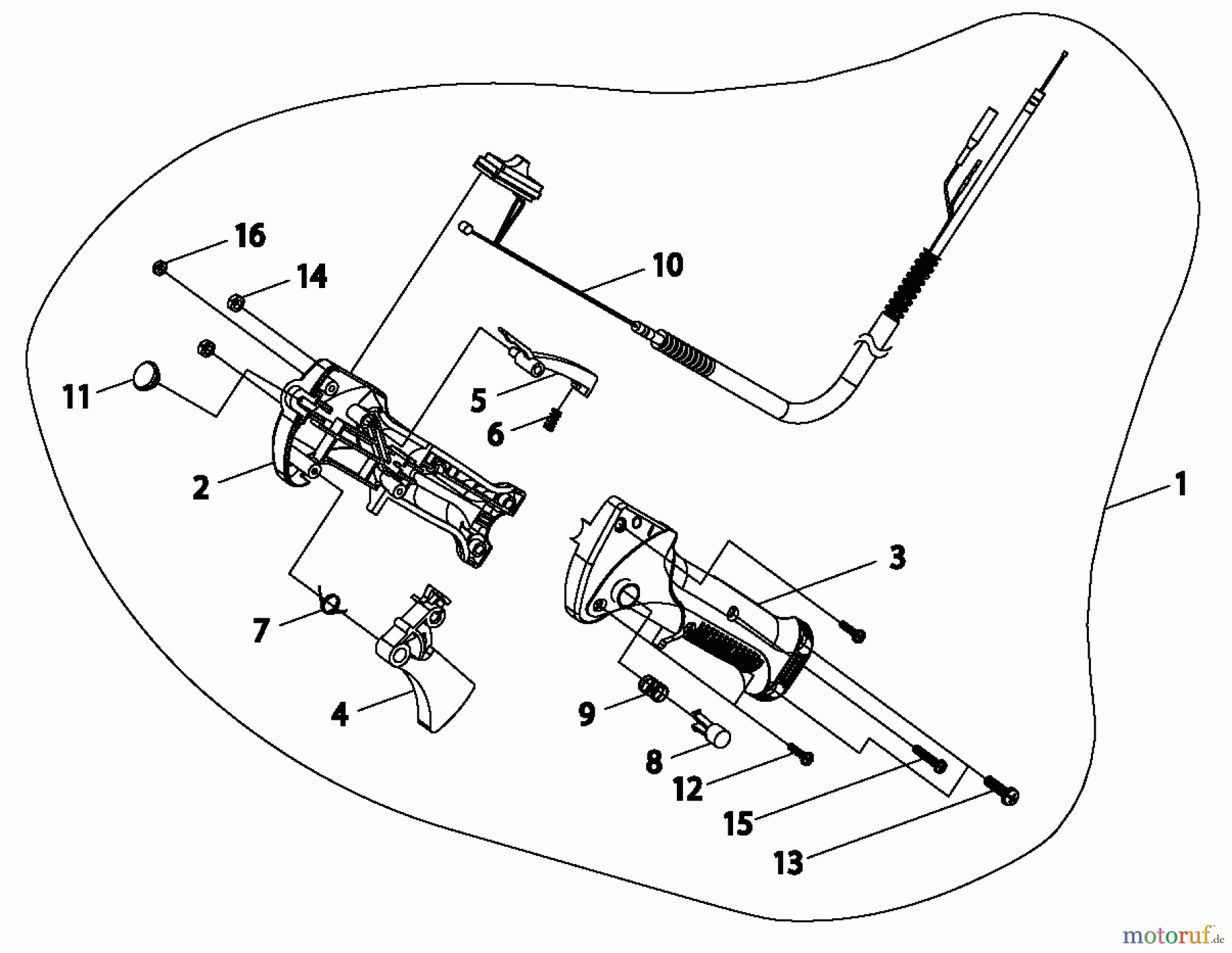 Shindaiwa Trimmer, Faden / Bürste B450 EMC - Shindaiwa String Trimmer / Brush Cutter, S/N: 20008885 - 20012244 Throttle Control