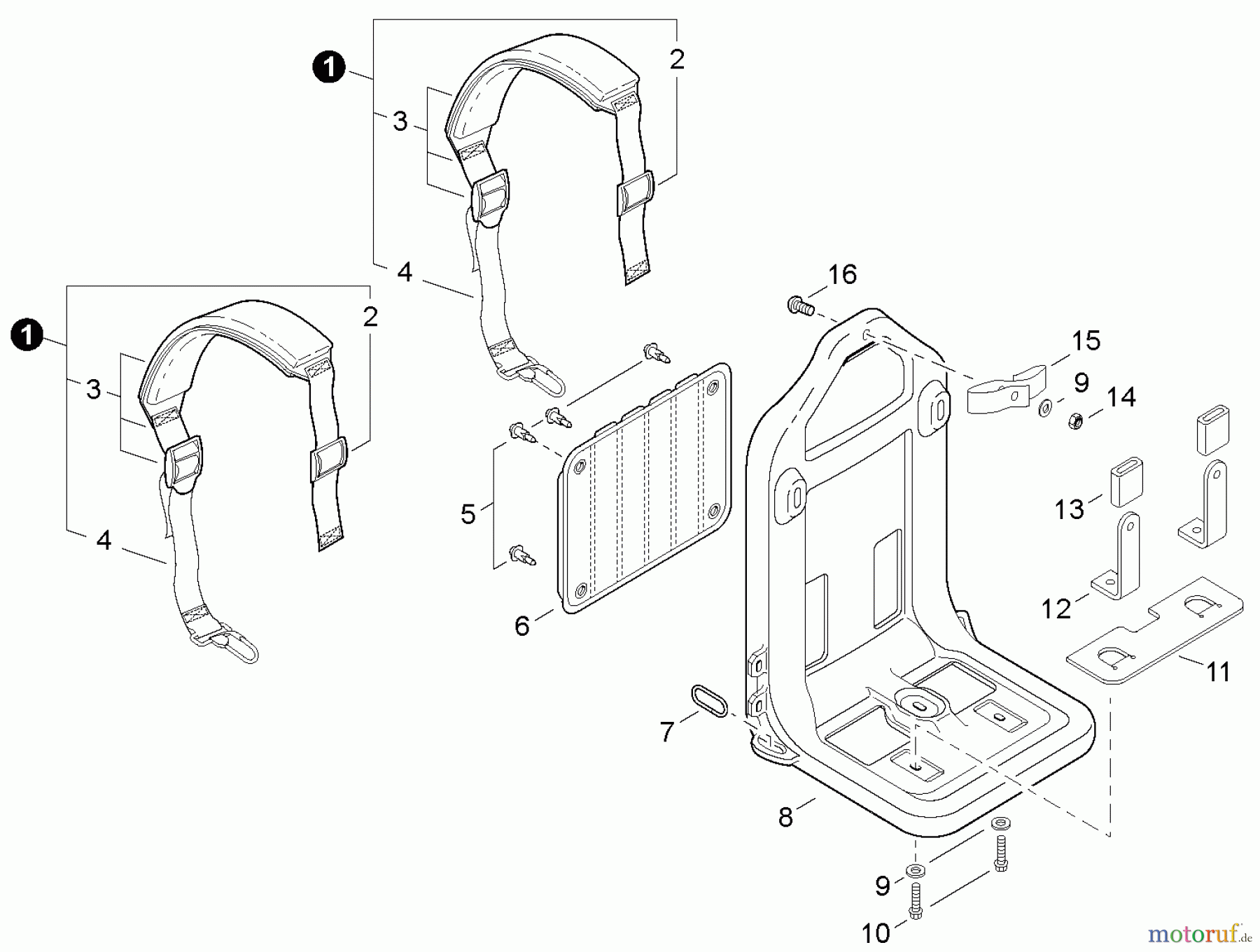 Shindaiwa Bläser / Sauger / Häcksler / Mulchgeräte EB500 - Shindaiwa Back Pack Blower, Backpack Frame / Harness