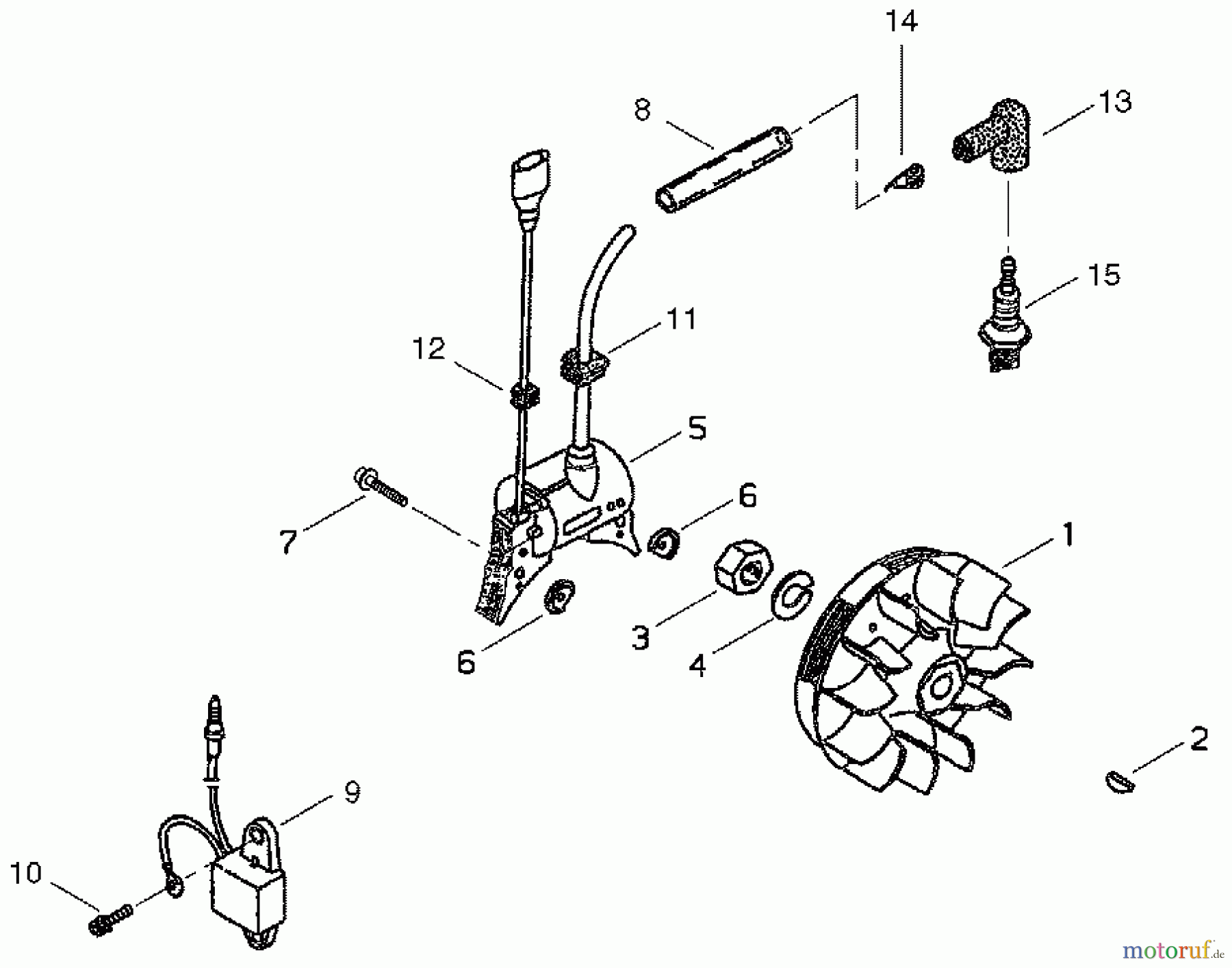  Shindaiwa Trimmer, Faden / Bürste BP35 - Shindaiwa String Trimmer / Brush Cutter, S/N: 9018291 - 9090220 Flywheel / Ignition Coil