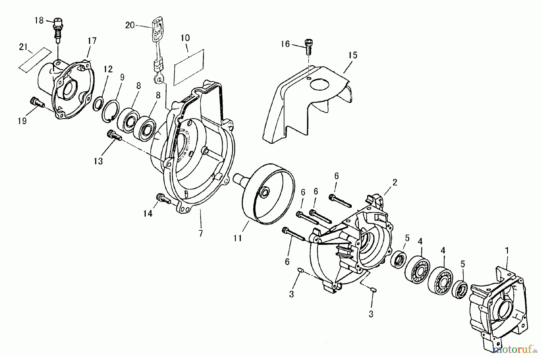 Shindaiwa Trimmer, Faden / Bürste BP40LA - Shindaiwa String Trimmer / Brush Cutter Fan Cover / Engine Cover /Crankcase