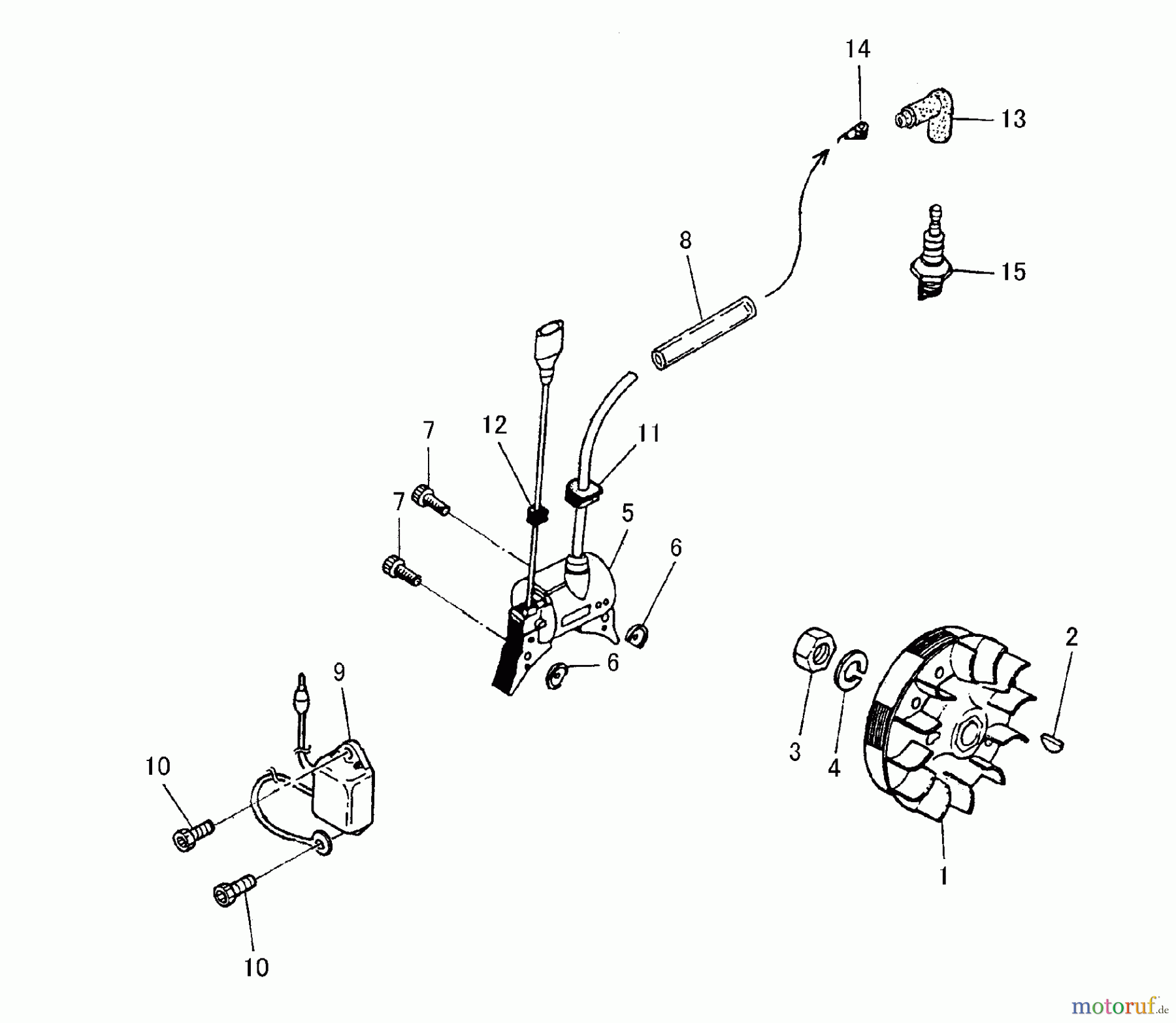 Shindaiwa Trimmer, Faden / Bürste BP40LA - Shindaiwa String Trimmer / Brush Cutter Flywheel, Ignition
