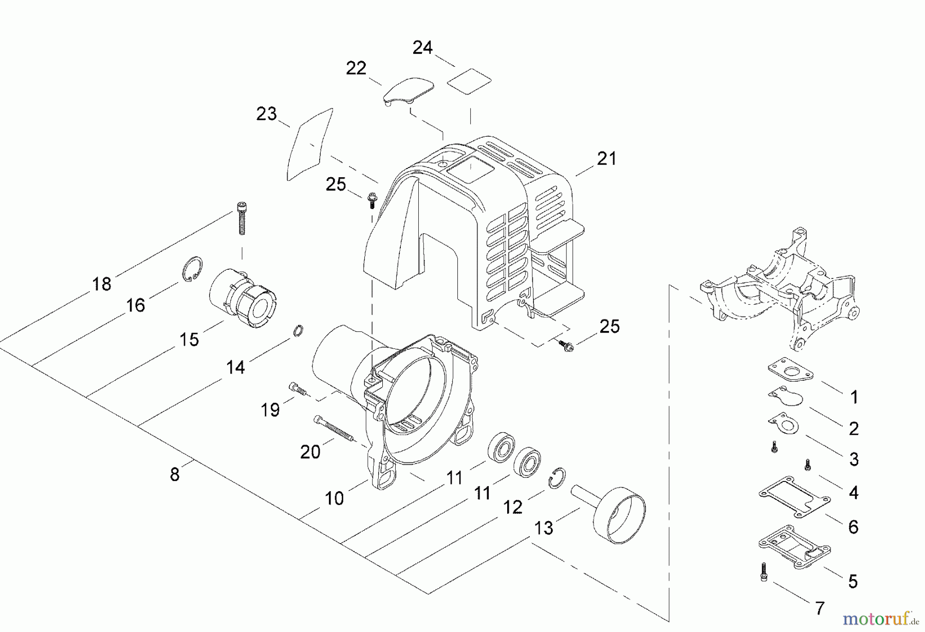 Shindaiwa Trimmer, Faden / Bürste C2510 - Shindaiwa String Trimmer / Brush Cutter Fan Cover, Reed Valve