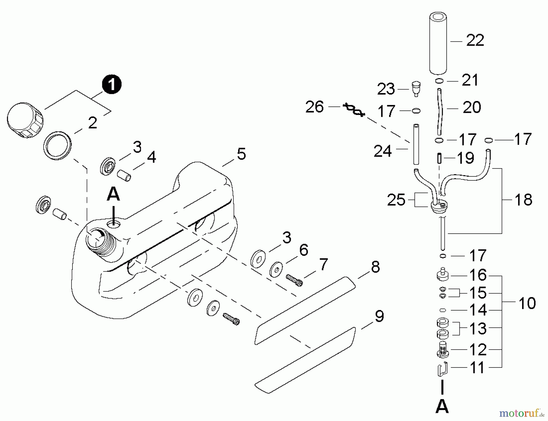 Shindaiwa Bläser / Sauger / Häcksler / Mulchgeräte EB500EC1 - Shindaiwa Back Pack Blower, Fuel Tank