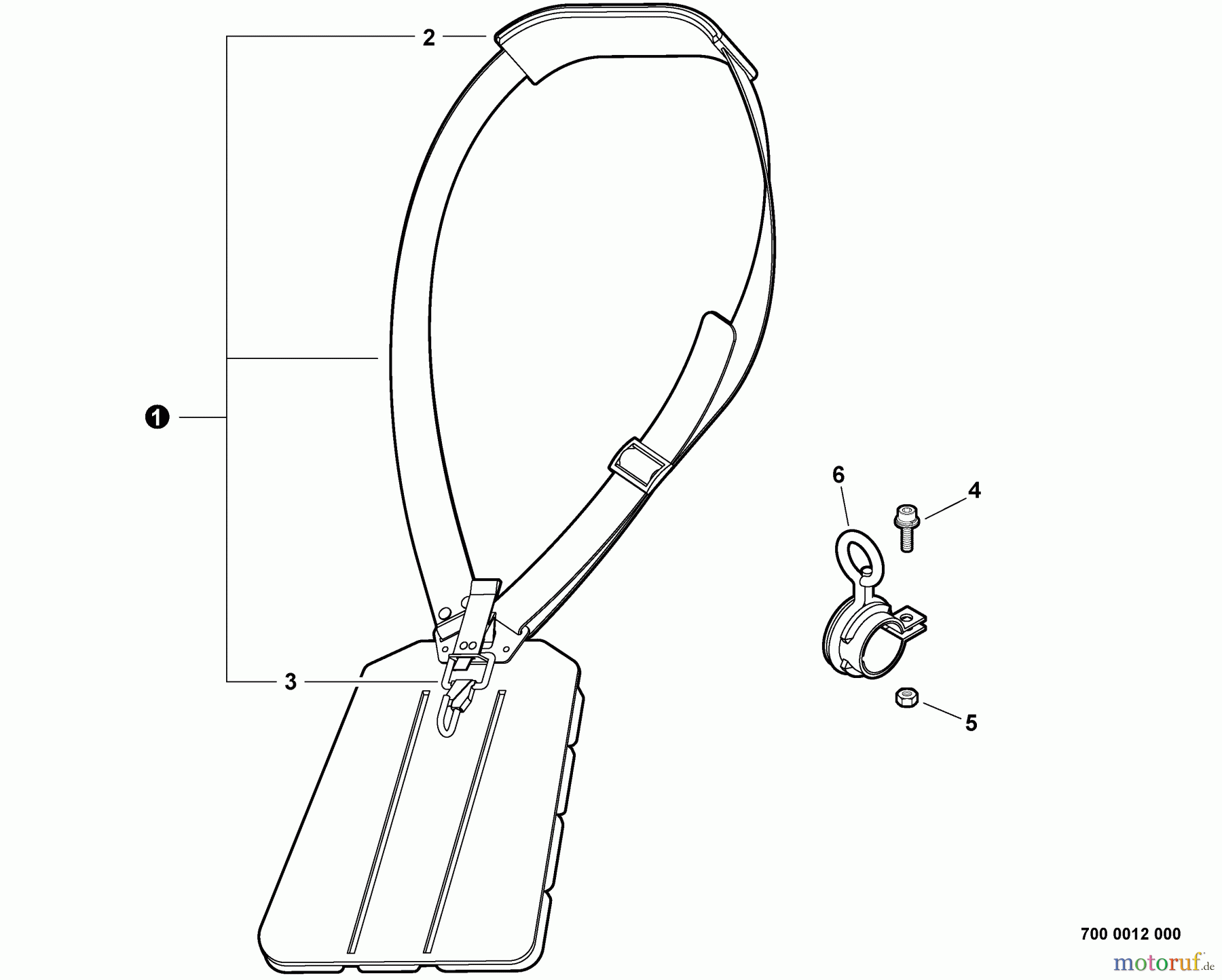 Shindaiwa Trimmer, Faden / Bürste C282 - Shindaiwa String Trimmer / Brush Cutter, S/N: T10011001001 - T10011999999 Shoulder Harness