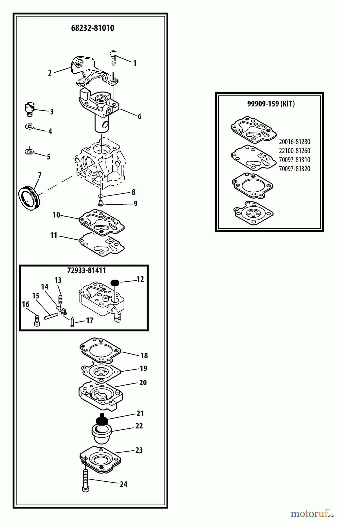  Shindaiwa Bläser / Sauger / Häcksler / Mulchgeräte EB501 - Shindaiwa Back Pack Blower Carburetor