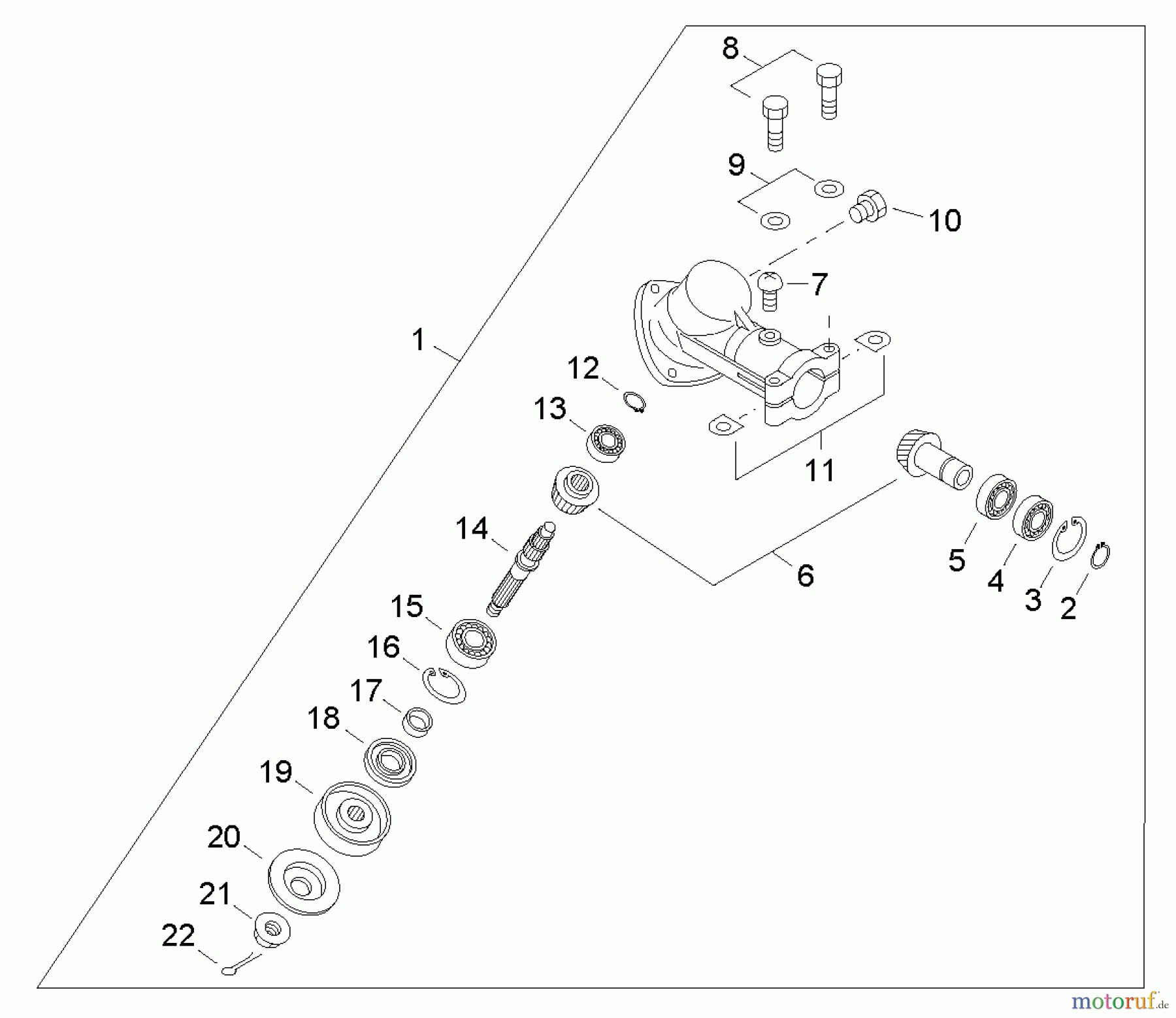 Shindaiwa Trimmer, Faden / Bürste C344 - Shindaiwa String Trimmer / Brush Cutter, S/N: T15012001001 - T1501299 Gear Case
