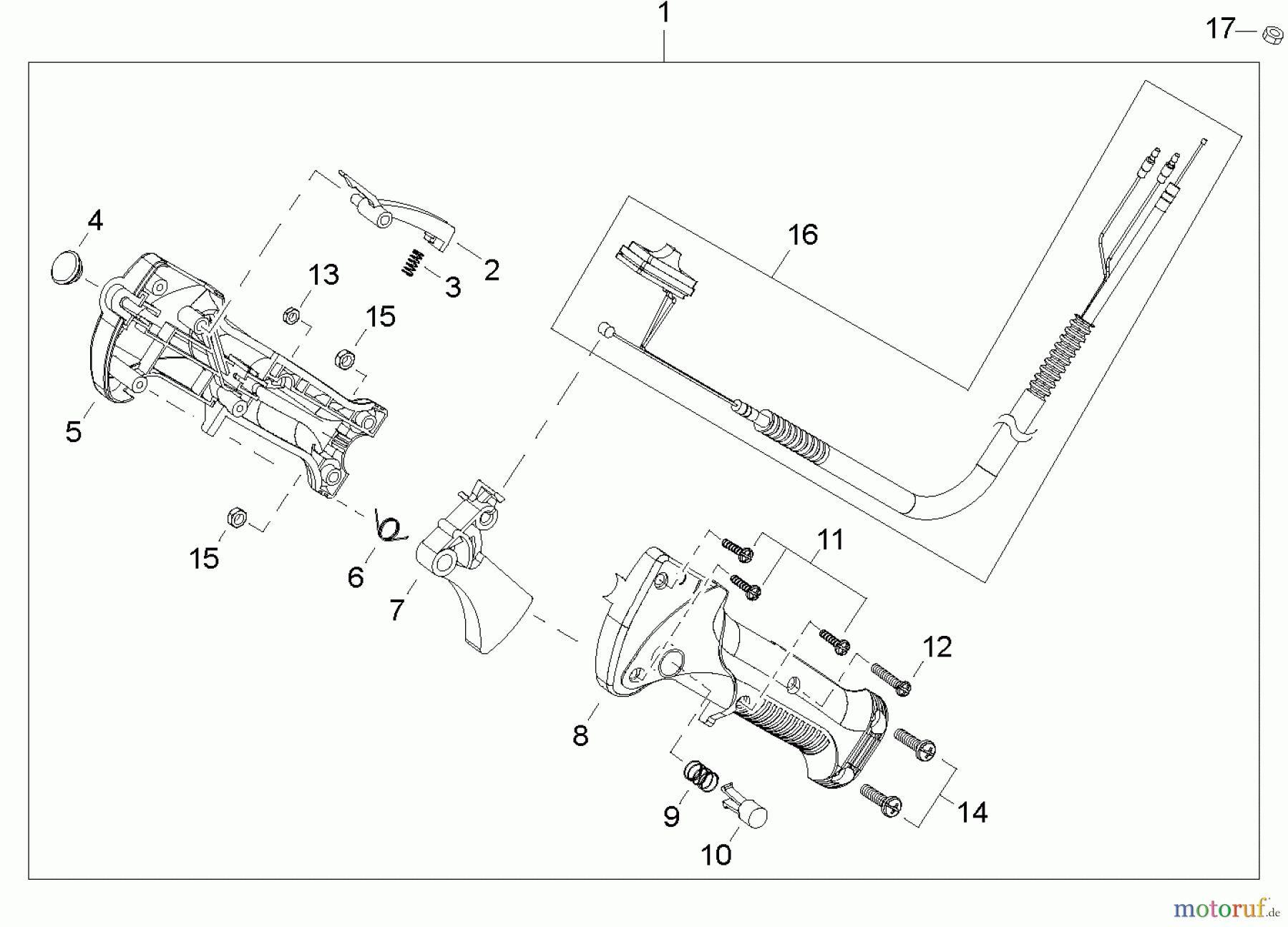  Shindaiwa Trimmer, Faden / Bürste C344 - Shindaiwa String Trimmer / Brush Cutter, S/N: T15012001001 - T1501299 Throttle Control