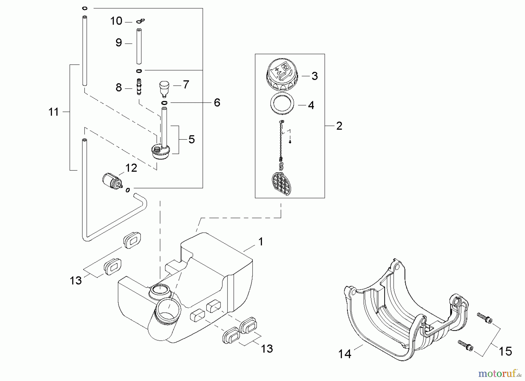 Shindaiwa Trimmer, Faden / Bürste C344 - Shindaiwa String Trimmer / Brush Cutter, S/N: T15111001001 - T1511199 Fuel Tank