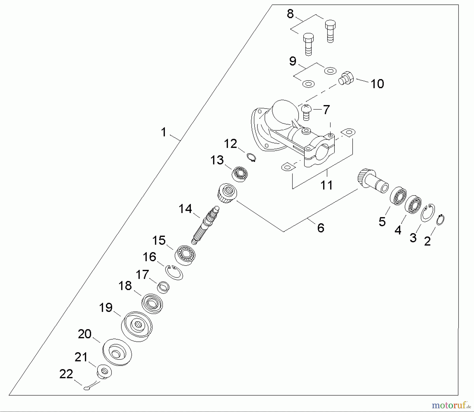 Shindaiwa Trimmer, Faden / Bürste C344 - Shindaiwa String Trimmer / Brush Cutter, S/N: T15111001001 - T1511199 Gear Case