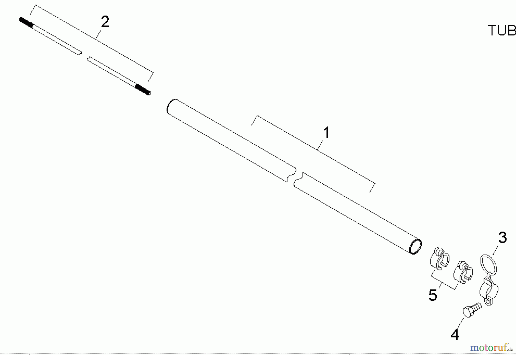 Shindaiwa Trimmer, Faden / Bürste C344 - Shindaiwa String Trimmer / Brush Cutter, S/N: T15213001001 - T1521399 Main Pipe