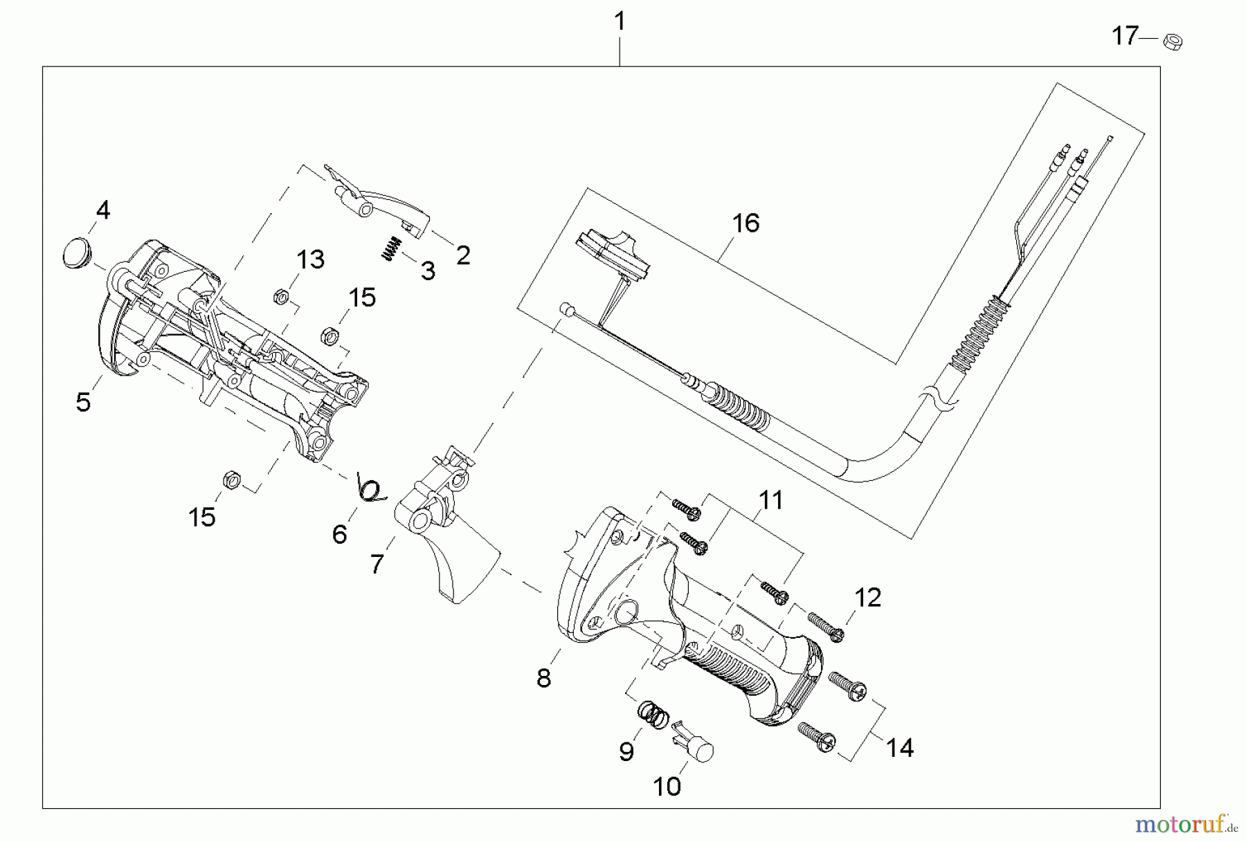 Shindaiwa Trimmer, Faden / Bürste C344 - Shindaiwa String Trimmer / Brush Cutter, S/N: T15213001001 - T1521399 Throttle Control