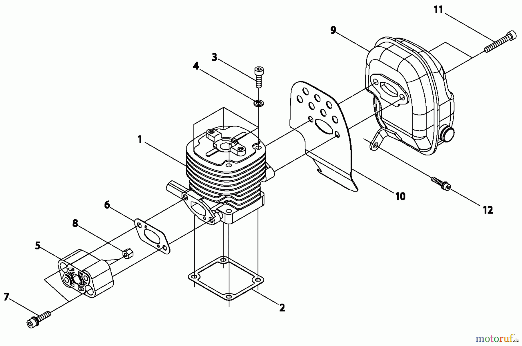  Shindaiwa Trimmer, Faden / Bürste C35LA - Shindaiwa String Trimmer / Brush Cutter, S/N: 9015641 - 9017140 Cylinder / Intake / Muffler