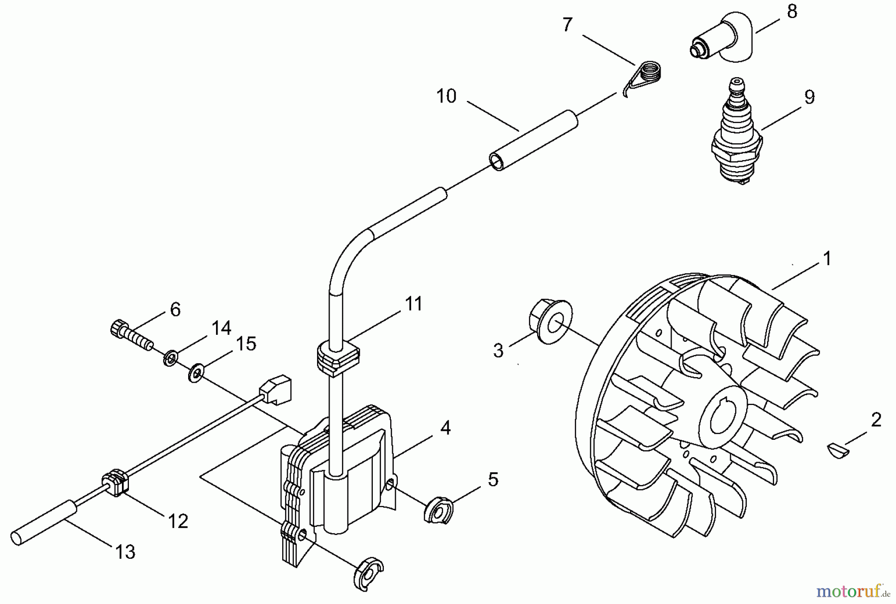 Shindaiwa Trimmer, Faden / Bürste C35LA - Shindaiwa String Trimmer / Brush Cutter, S/N: 20007141 - 20007380 Flywheel / Ignition Coil