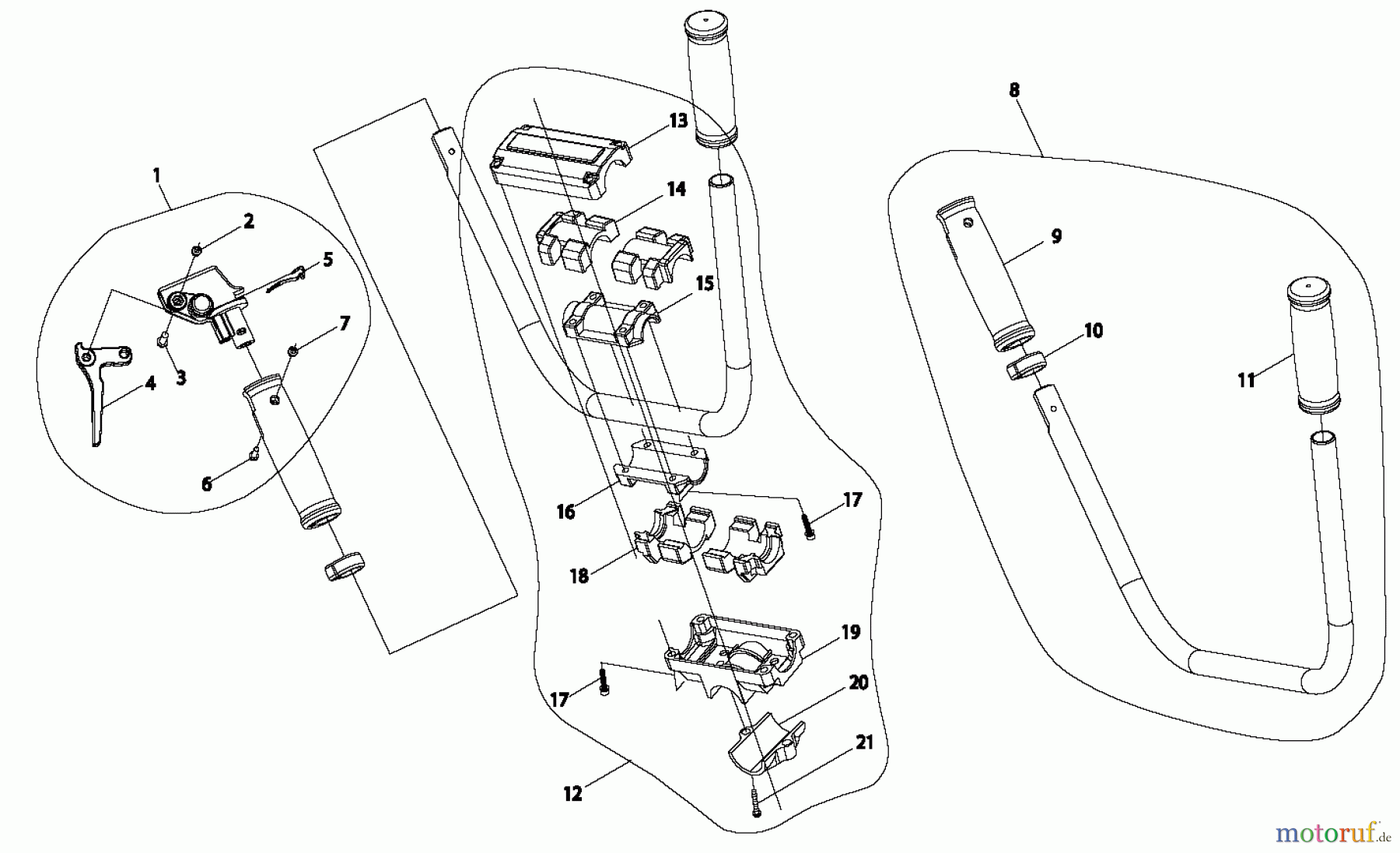 Shindaiwa Trimmer, Faden / Bürste C35LA - Shindaiwa String Trimmer / Brush Cutter, S/N: 9015641 - 9017140 Handle Bracket Kit / Throttle Control