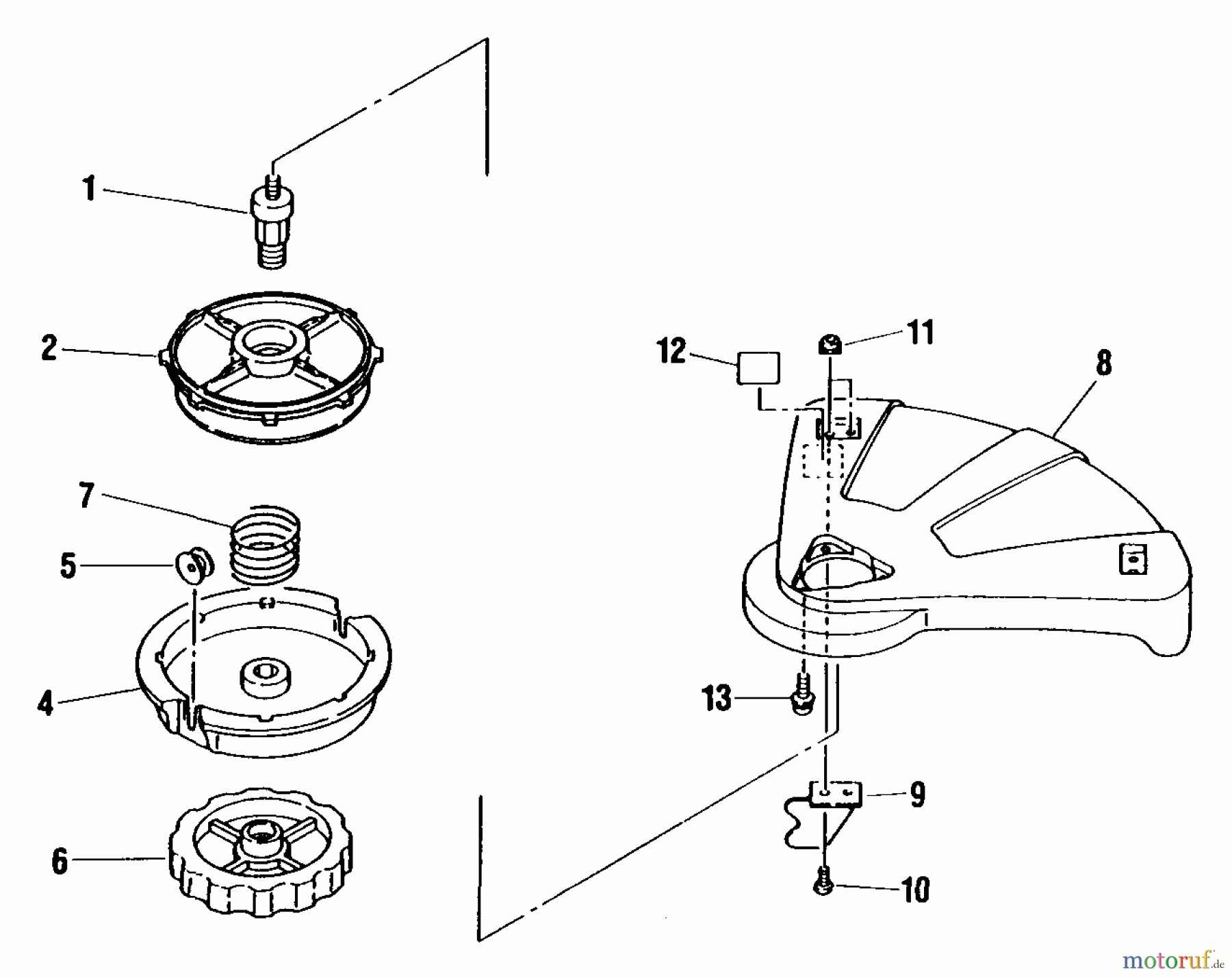 Shindaiwa Trimmer, Faden / Bürste F21 - Shindaiwa String Trimmer Guard, Trimmer Head