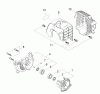 Shindaiwa F222- String Trimmer Ersatzteile Engine Cover / Muffler Cover / Crankcase