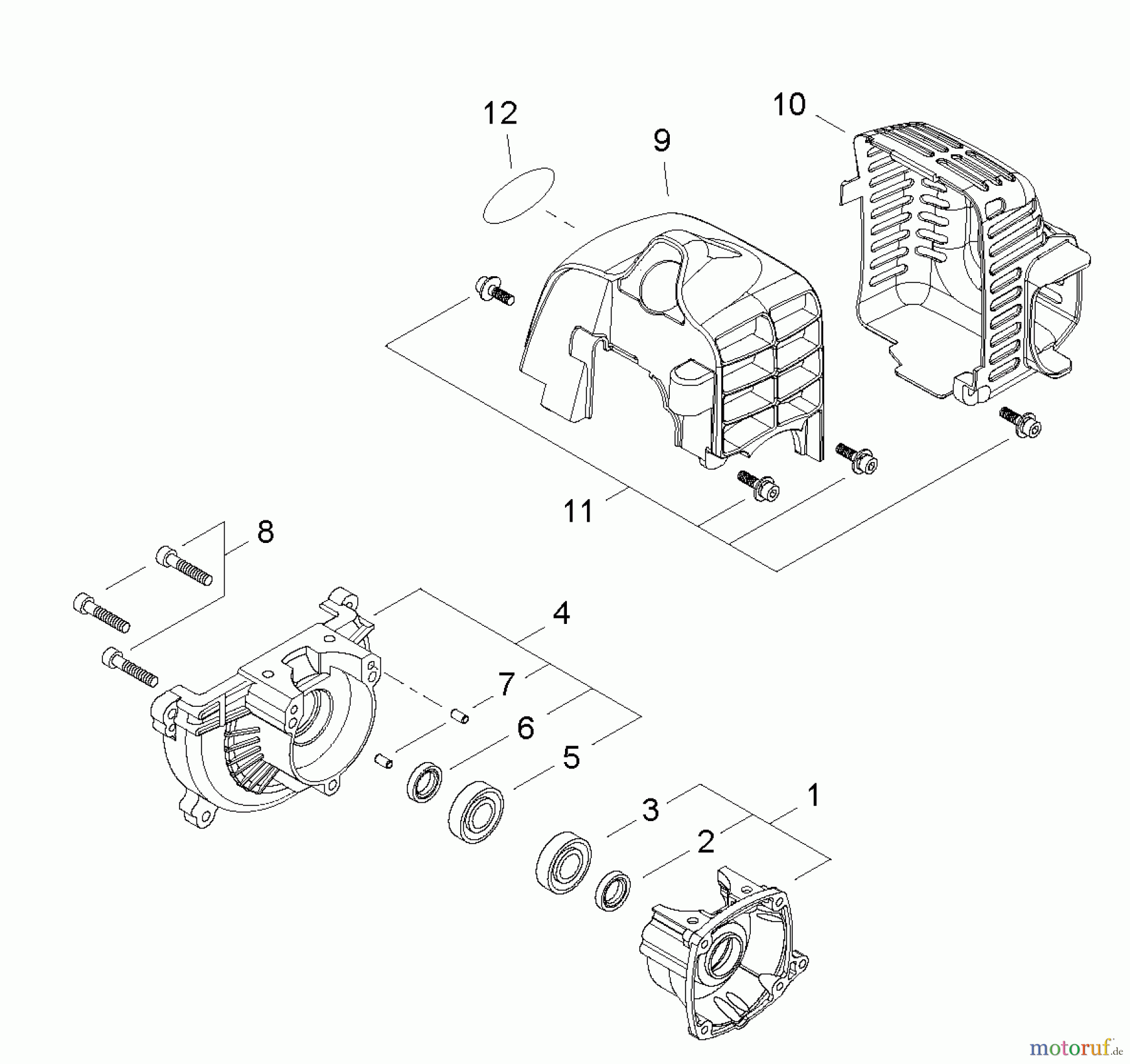 Shindaiwa Trimmer, Faden / Bürste F222-Shindaiwa String Trimmer Engine Cover / Muffler Cover / Crankcase