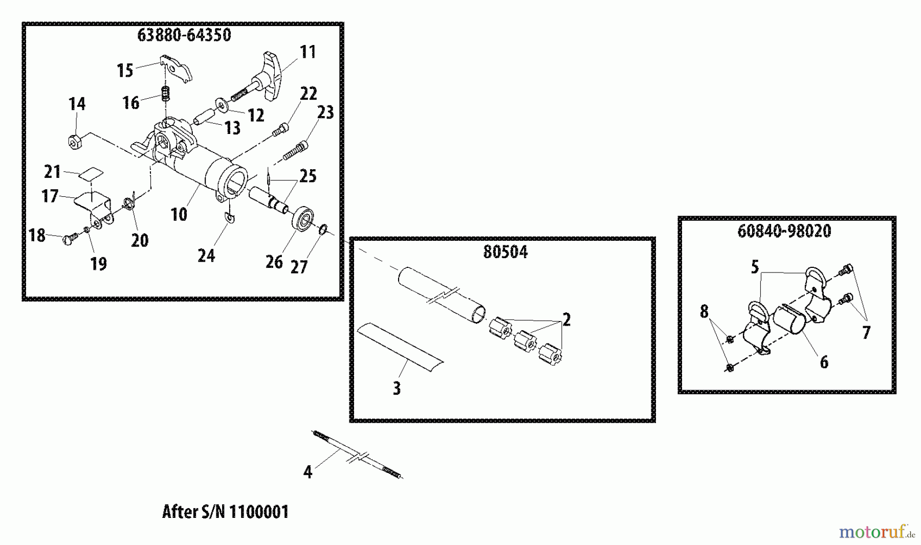  Shindaiwa Trimmer, Faden / Bürste M230 - Shindaiwa Multi-Tool Outer Tube  S/N: 1100002 - 9999999