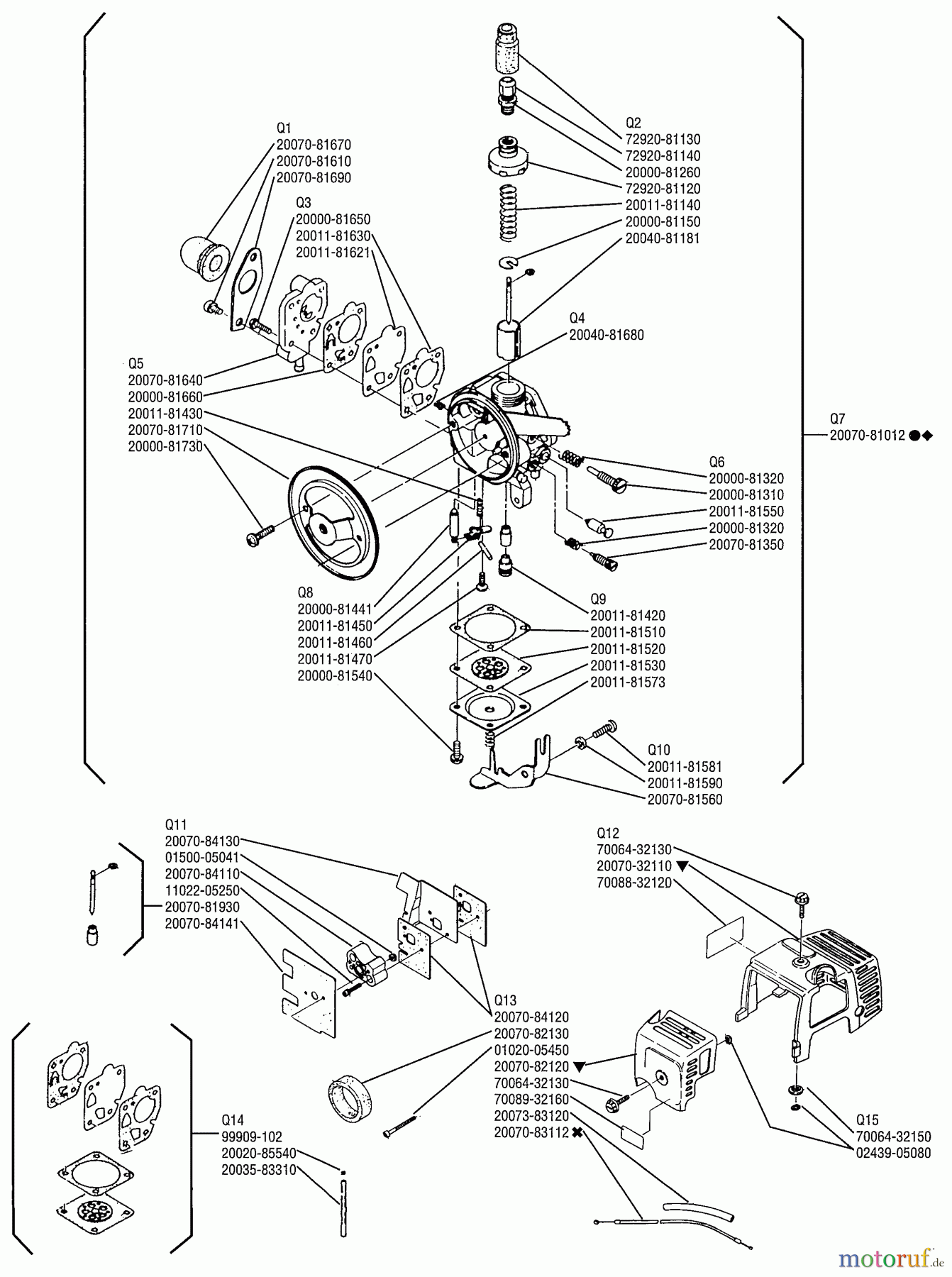  Shindaiwa Trimmer, Faden / Bürste F18 - Shindaiwa String Trimmer Carburetor