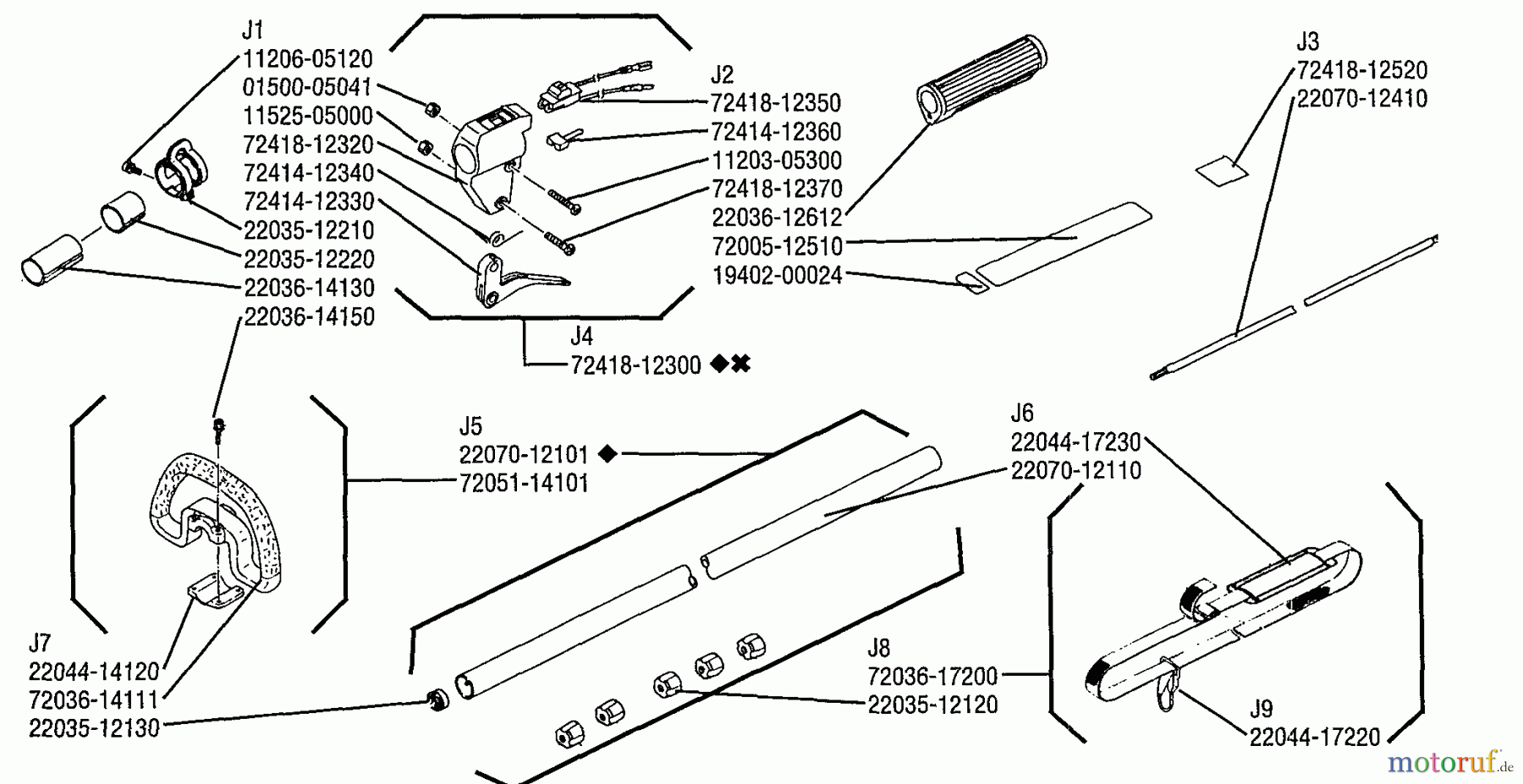 Shindaiwa Trimmer, Faden / Bürste T18 - Shindaiwa String Trimmer Handle Assembly
