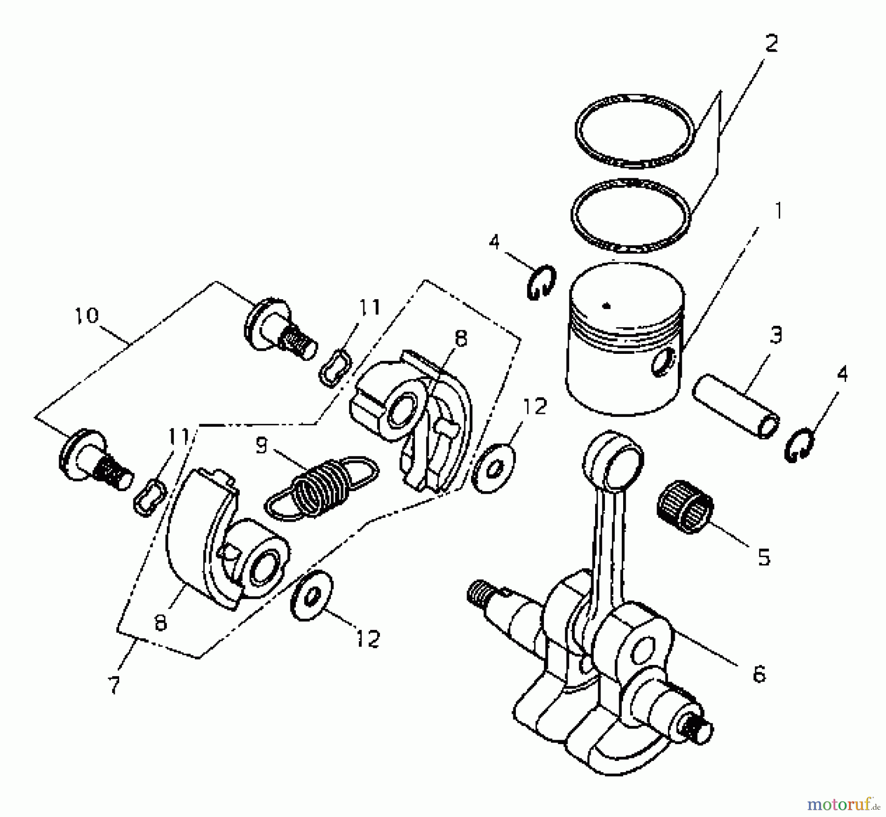 Shindaiwa Trimmer, Faden / Bürste T195S - Shindaiwa String Trimmer Clutch, Piston