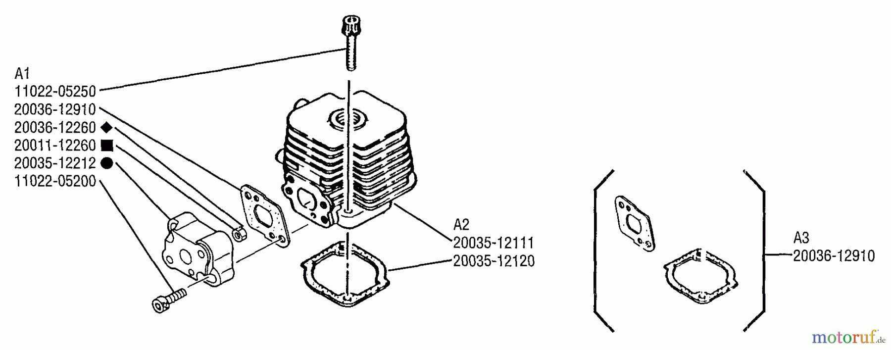  Shindaiwa Trimmer, Faden / Bürste LT20 - Shindaiwa String Trimmer Cylinder Head