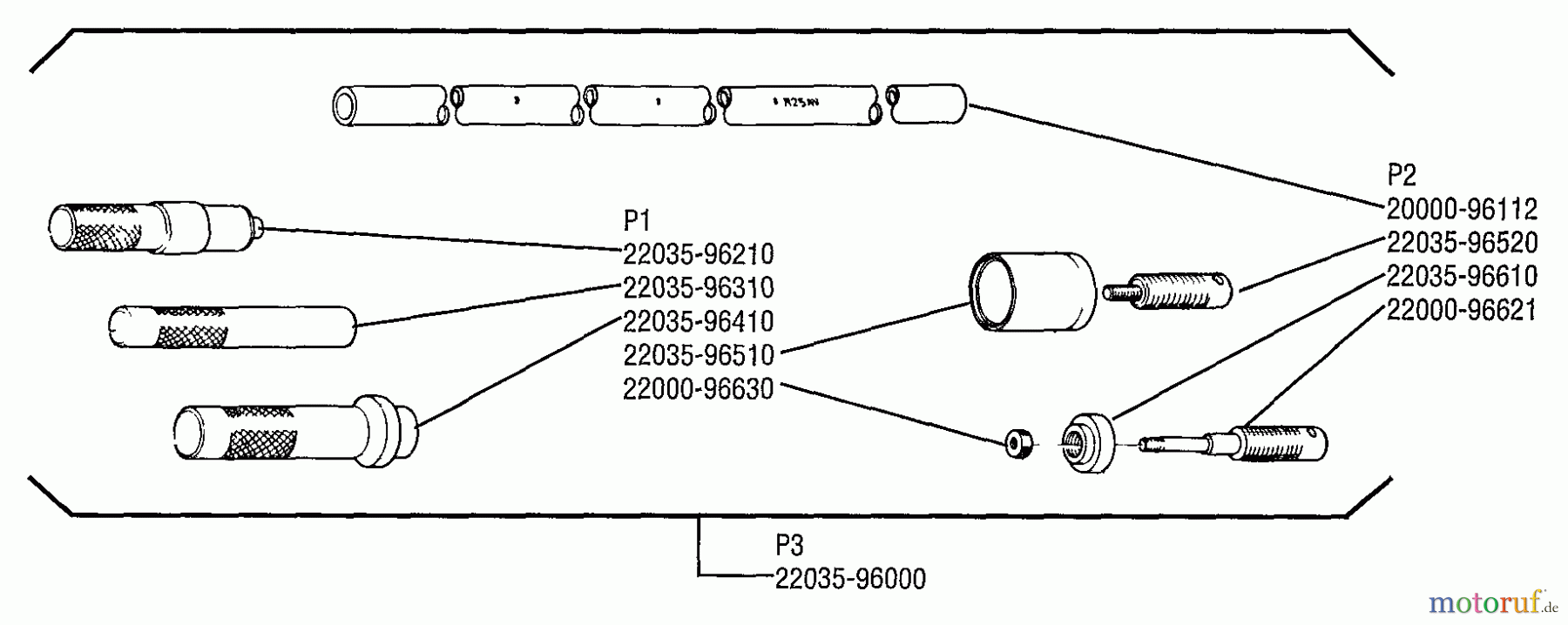 Shindaiwa Trimmer, Faden / Bürste T20 - Shindaiwa String Trimmer Shaft Connectors