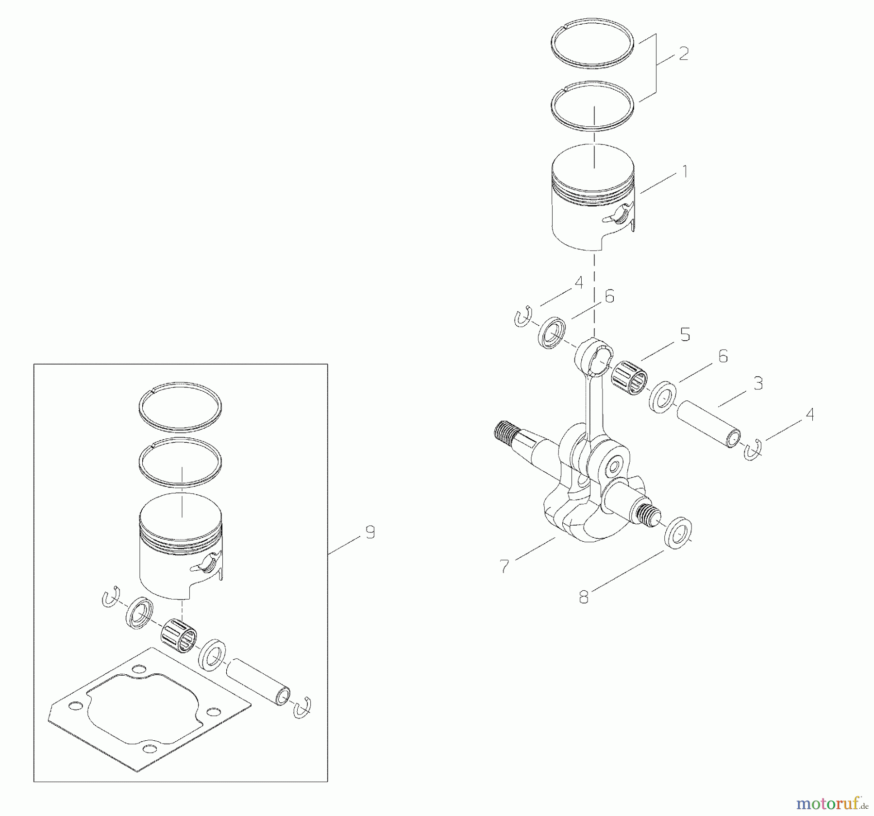 Shindaiwa Bläser / Sauger / Häcksler / Mulchgeräte EB630 (EPA) - Shindaiwa Back Pack Blower Piston