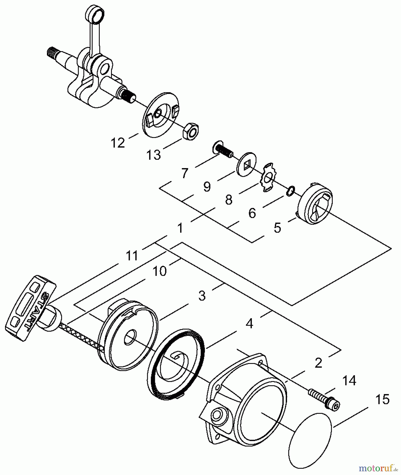 Shindaiwa Trimmer, Faden / Bürste T230XR EMC - Shindaiwa String Trimmer, S/N: 36005665 - 36007144 Starter