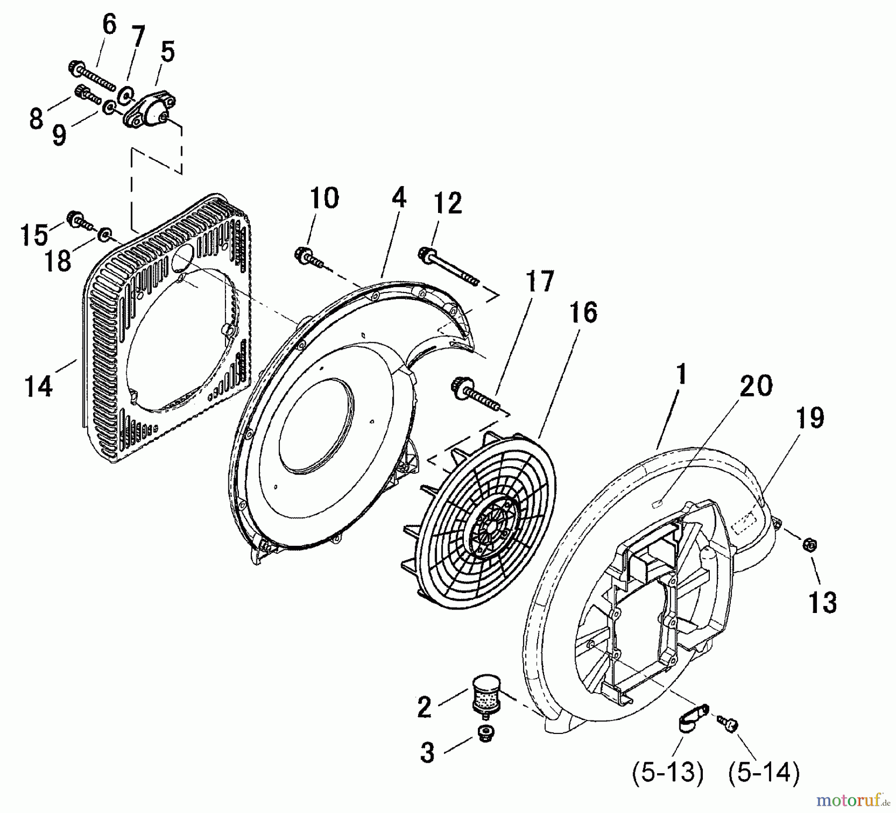  Shindaiwa Bläser / Sauger / Häcksler / Mulchgeräte EB630 (EPA) - Shindaiwa Back Pack Blower Volute  S/N: 5060001 - 9999999