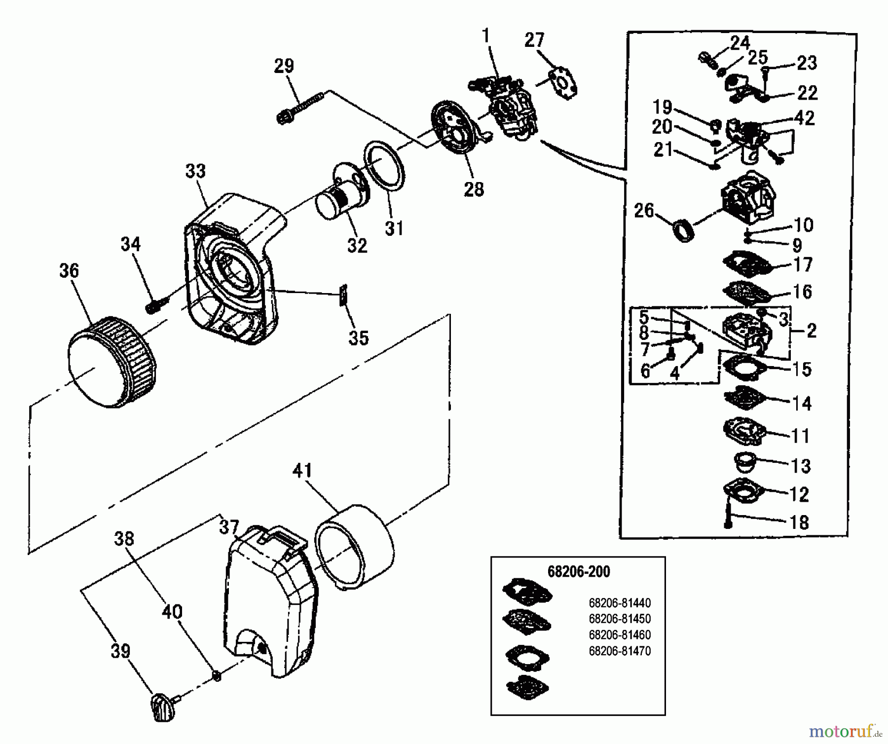  Shindaiwa Bläser / Sauger / Häcksler / Mulchgeräte EB630RT - Shindaiwa Back Pack Blower Carburetor