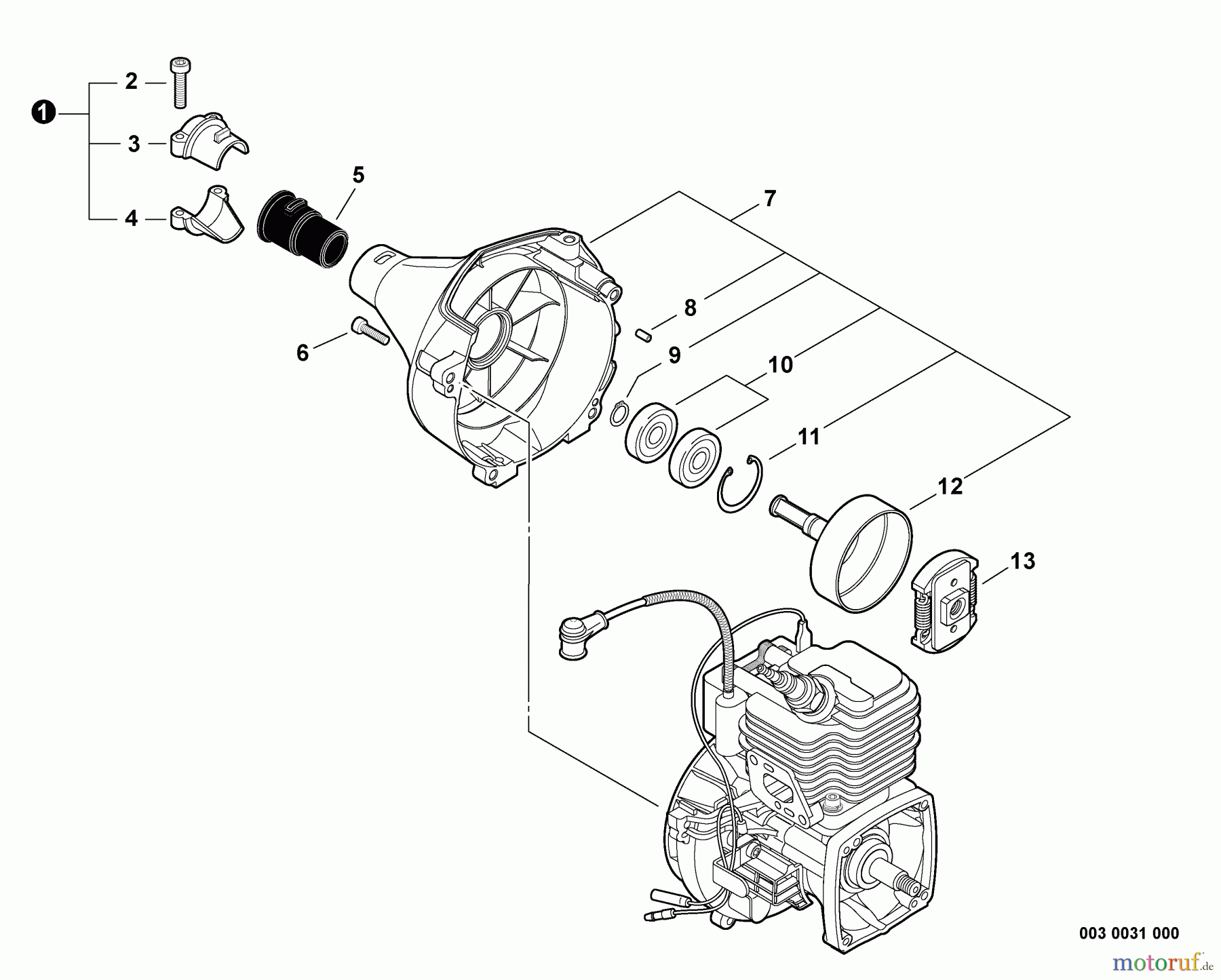 Shindaiwa Trimmer, Faden / Bürste T235 - Shindaiwa String Trimmer, Clutch, Fan Case