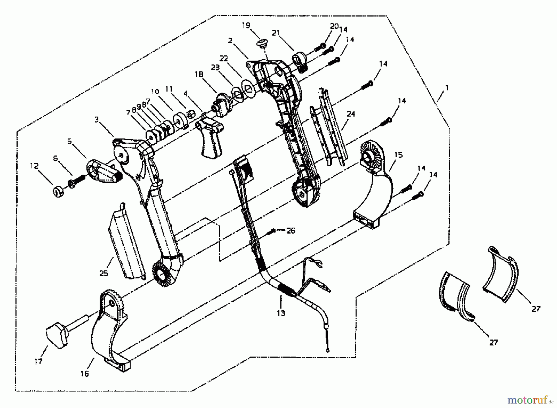 Shindaiwa Bläser / Sauger / Häcksler / Mulchgeräte EB630RT - Shindaiwa Back Pack Blower Thottle Lever Assembly