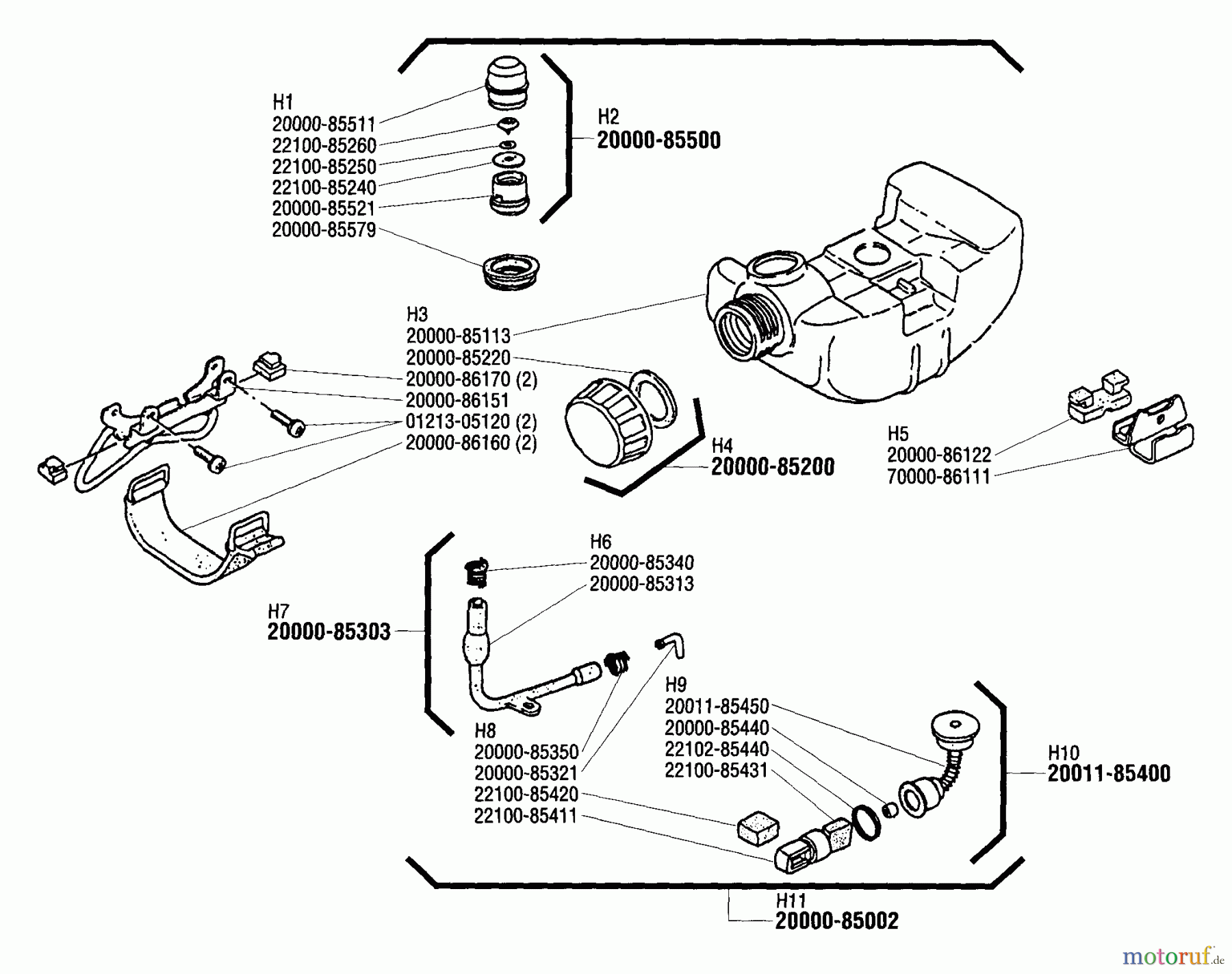 Shindaiwa Trimmer, Faden / Bürste T25 - Shindaiwa String Trimmer Fuel Tank