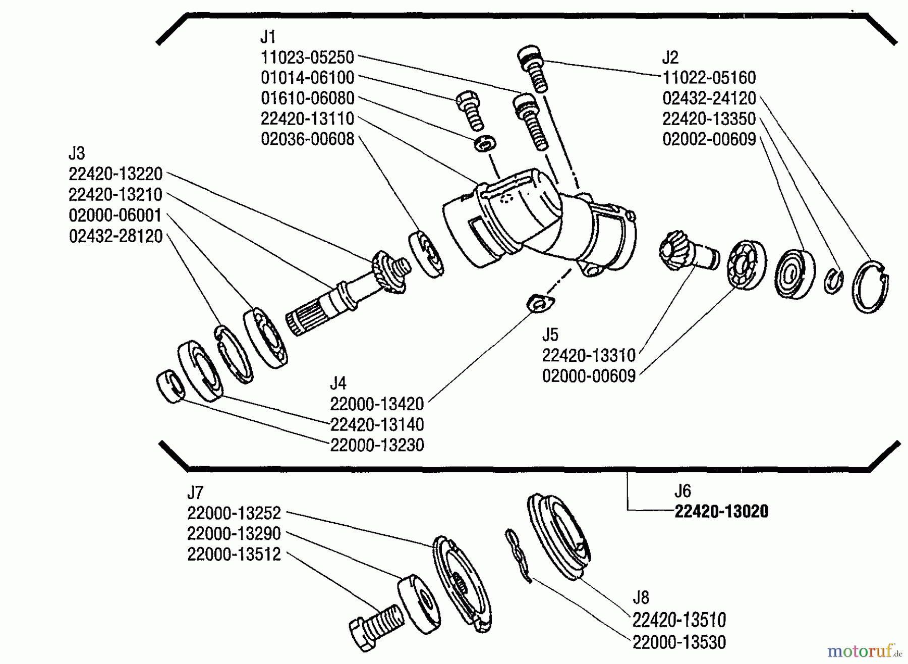  Shindaiwa Trimmer, Faden / Bürste T250 - Shindaiwa String Trimmer Gear Housing