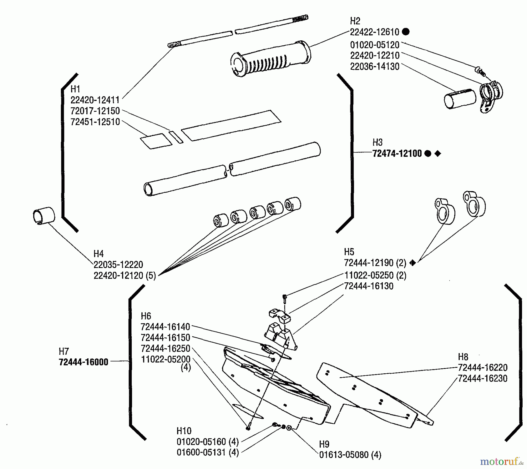 Shindaiwa Trimmer, Faden / Bürste T250 - Shindaiwa String Trimmer Shaft