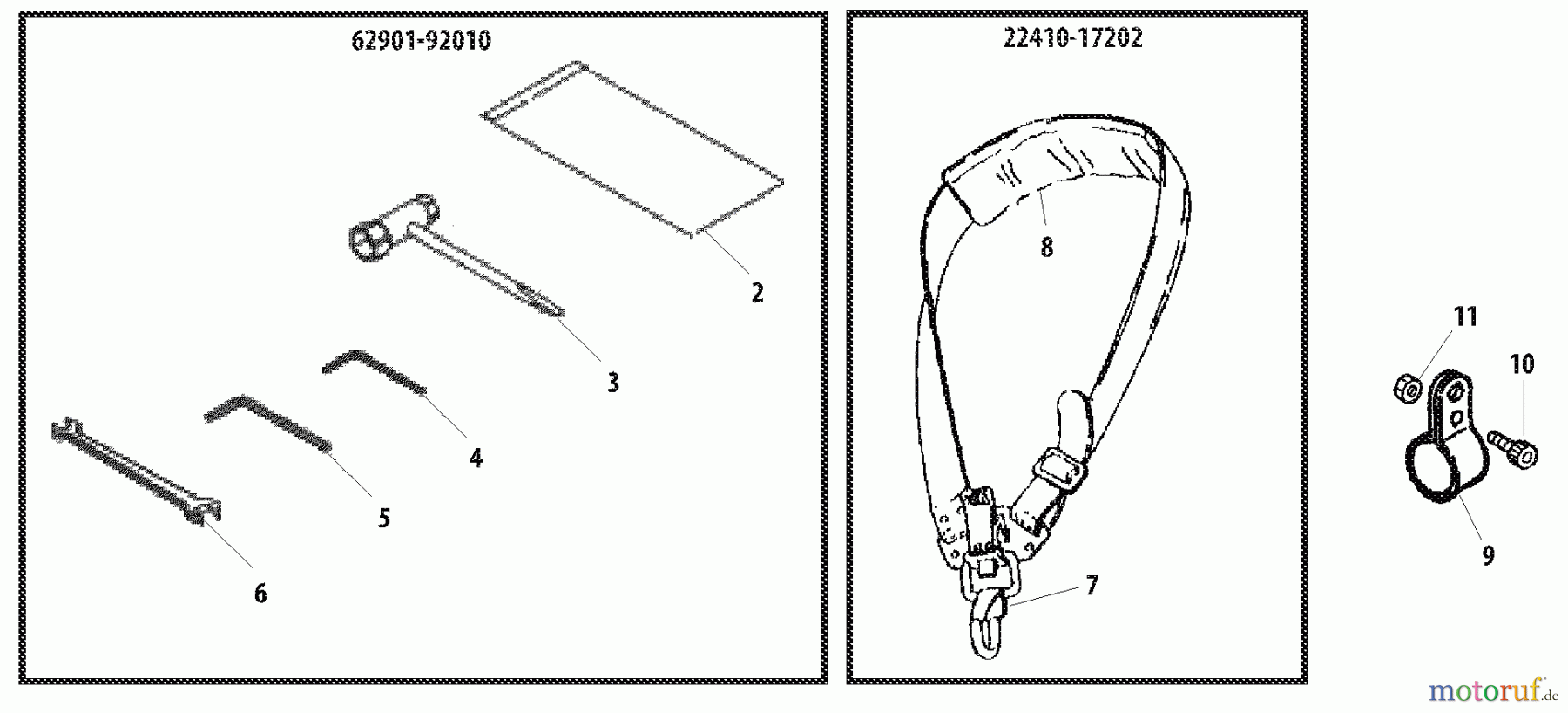 Shindaiwa Trimmer, Faden / Bürste T2500 - Shindaiwa String Trimmer Accessories, Tool Set