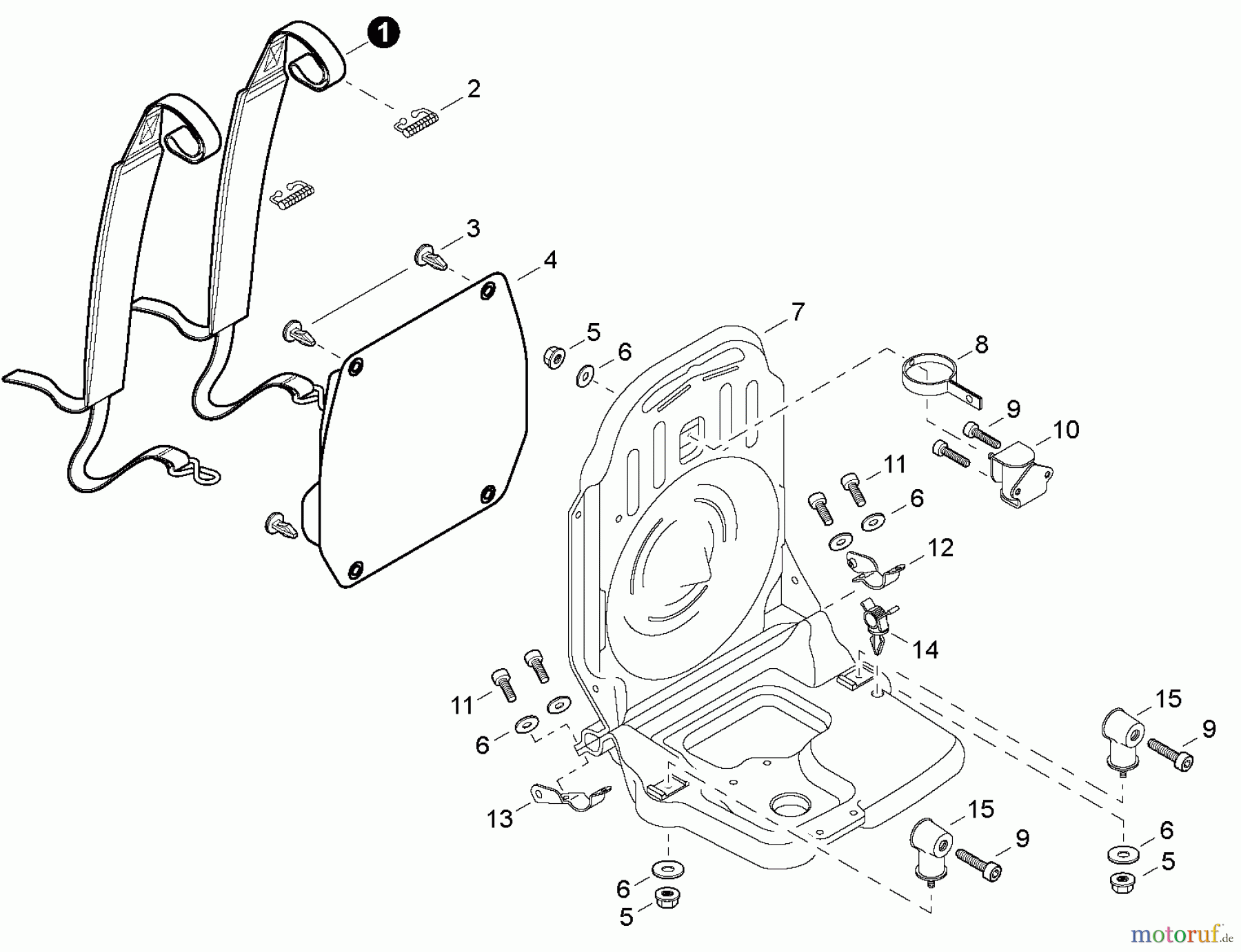 Shindaiwa Bläser / Sauger / Häcksler / Mulchgeräte EB633RT - Shindaiwa Back Pack Blower, Backpack Frame, Harness