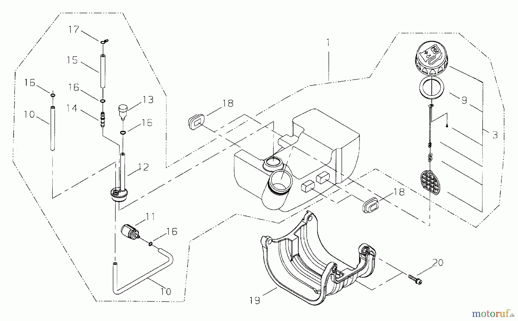 Shindaiwa Trimmer, Faden / Bürste T2510 - Shindaiwa String Trimmer Fuel Tank