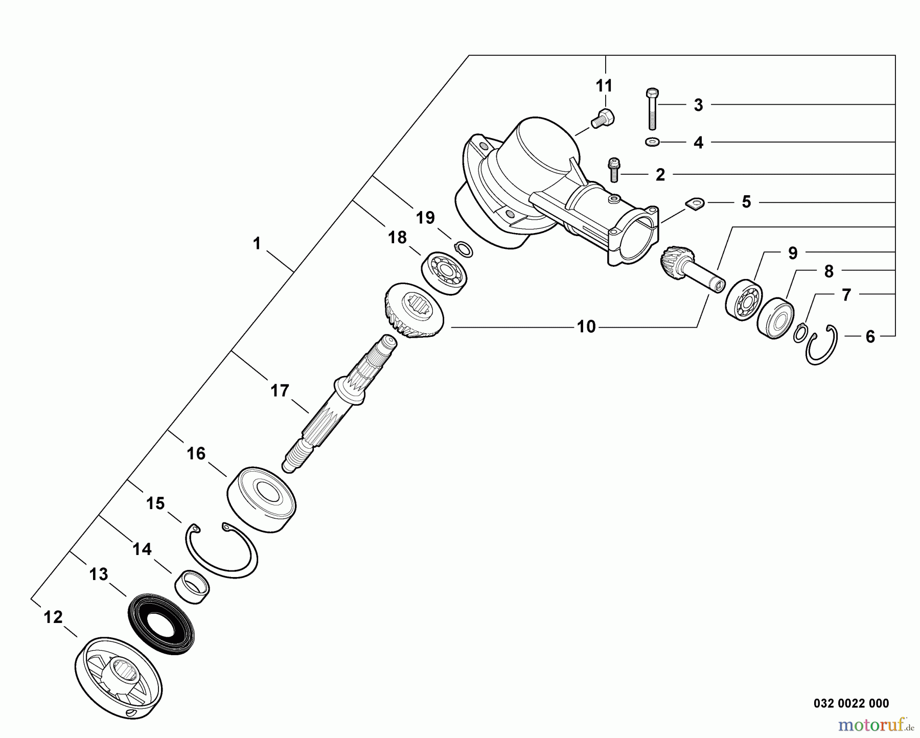  Shindaiwa Trimmer, Faden / Bürste T254 - Shindaiwa String Trimmer, S/N: T10311001001 - T10311999999 Gear Case