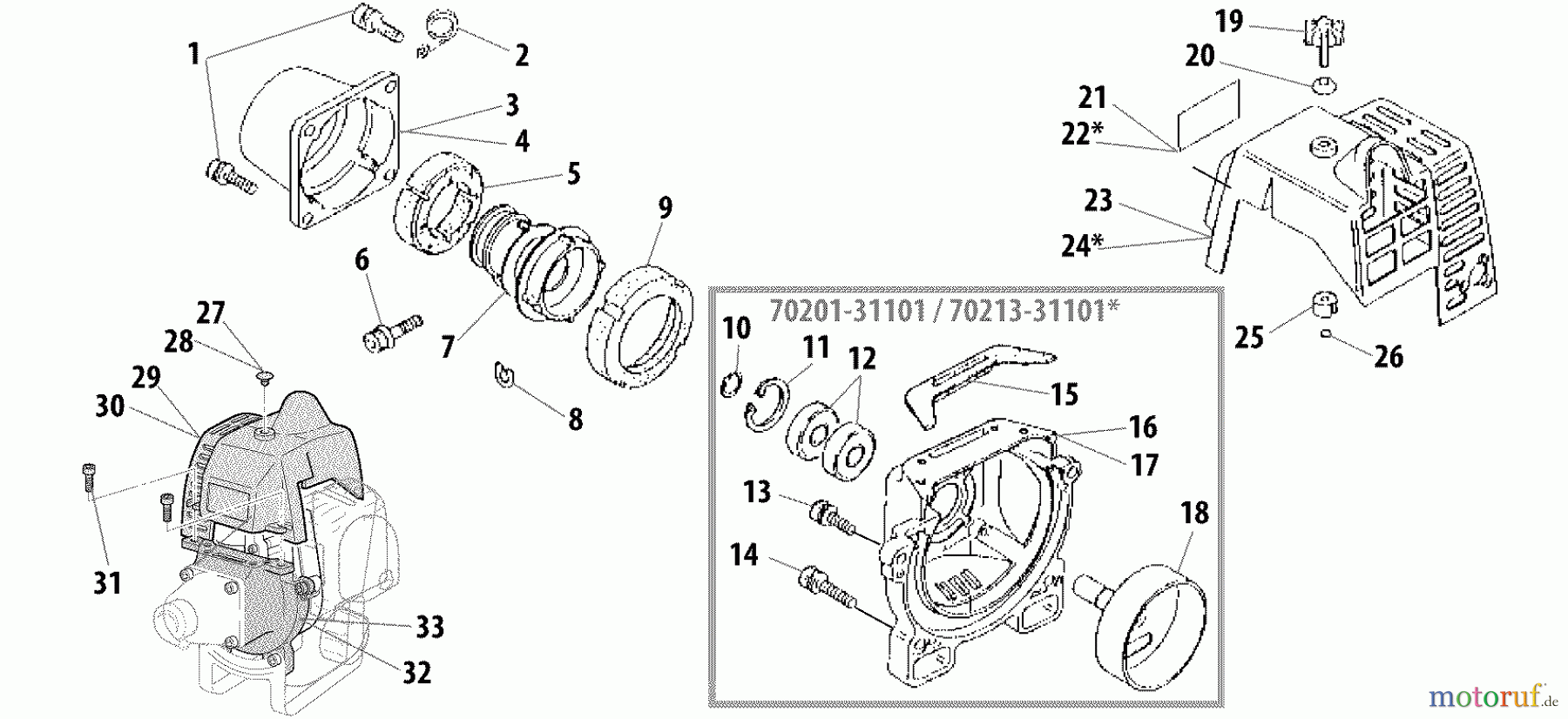 Shindaiwa Trimmer, Faden / Bürste T260 - Shindaiwa String Trimmer Fan Cover