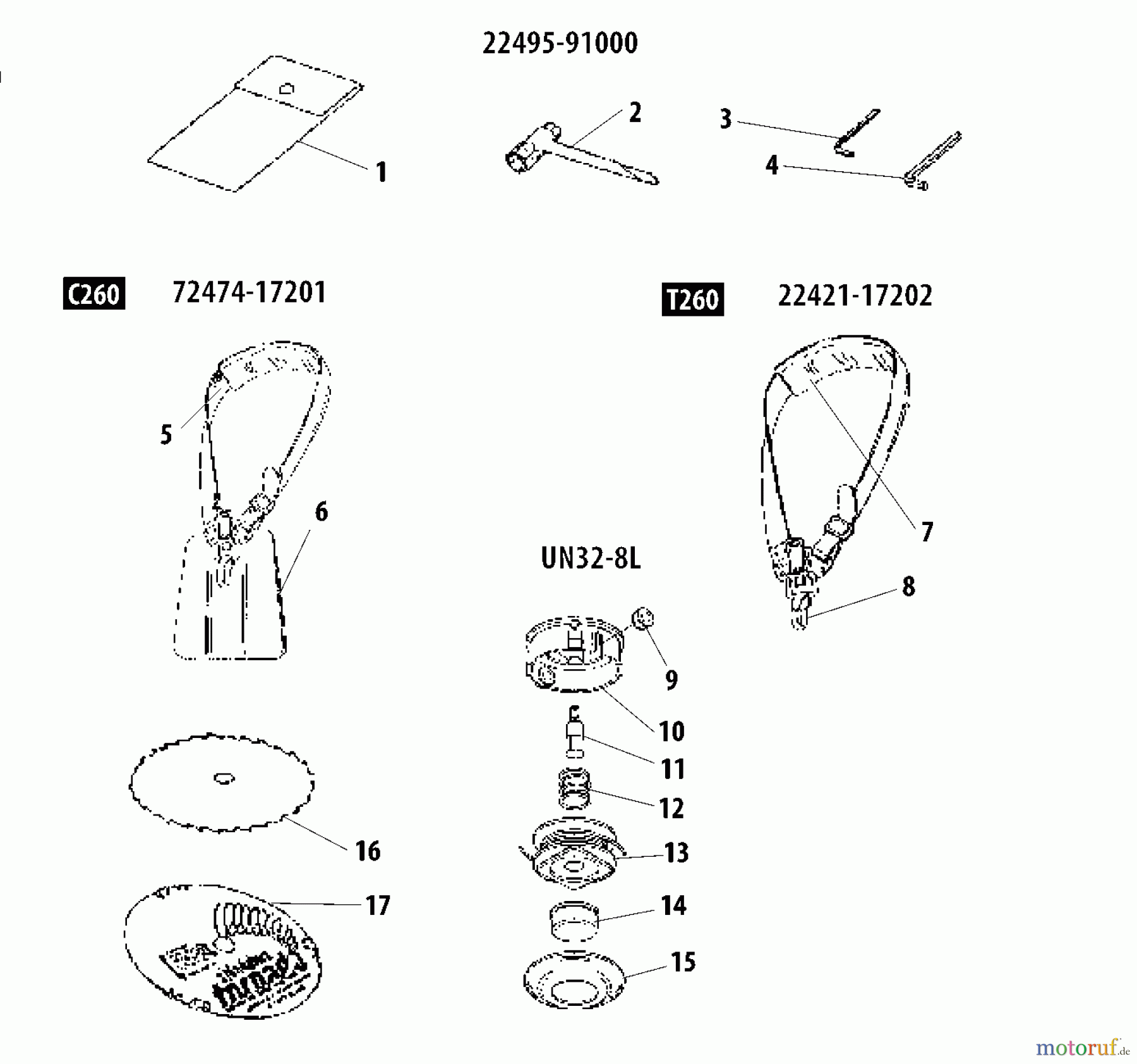 Shindaiwa Trimmer, Faden / Bürste T260B - Shindaiwa String Trimmer Tool Set, Harness, Accessories