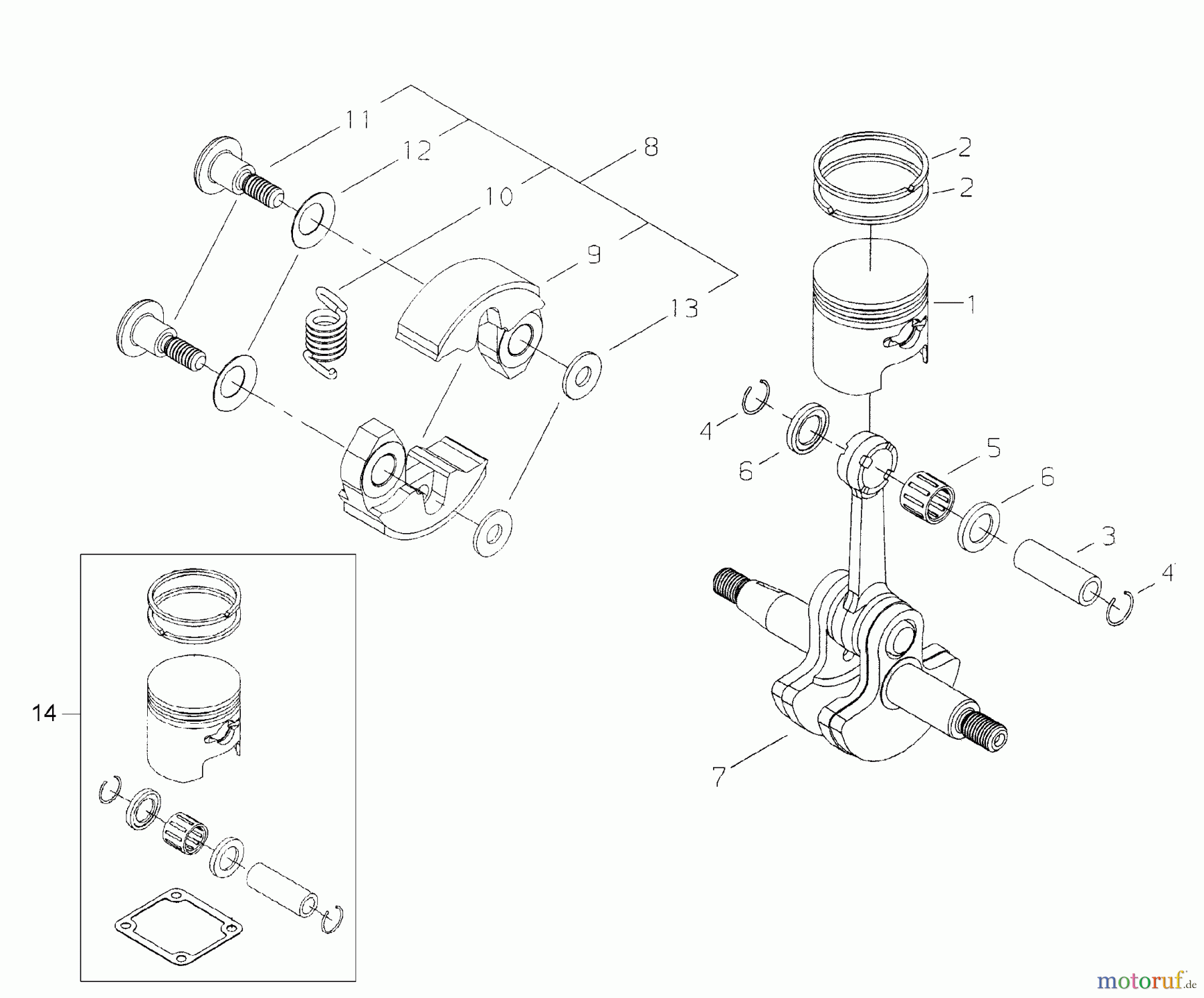 Shindaiwa Trimmer, Faden / Bürste T261B - Shindaiwa String Trimmer Clutch, Piston